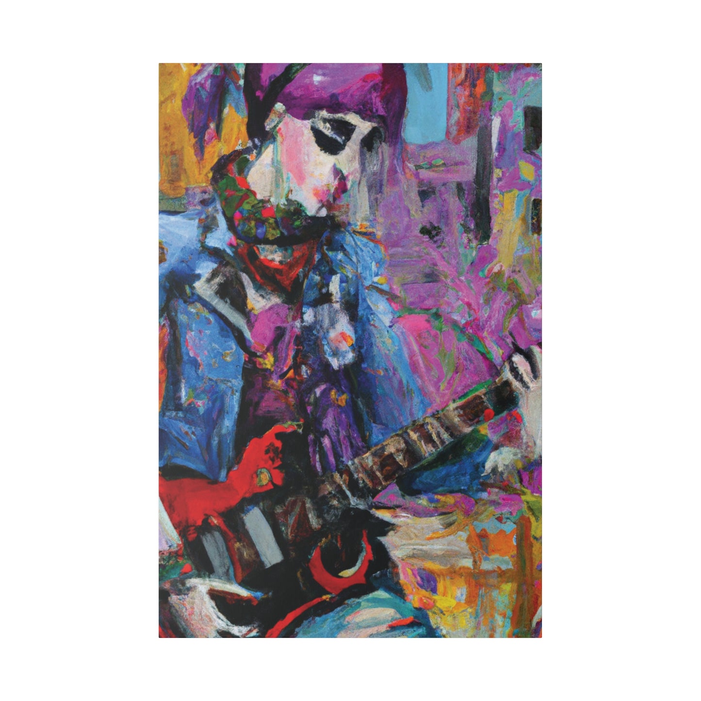 9210O - Rockstar Oil Painting Style Print | Poster | Home Decor | Wall Art | Music Art | Canvas