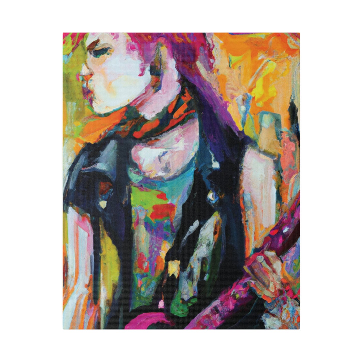 1138X - Rockstar Oil Painting Style Print | Poster | Home Decor | Wall Art | Music Art | Canvas