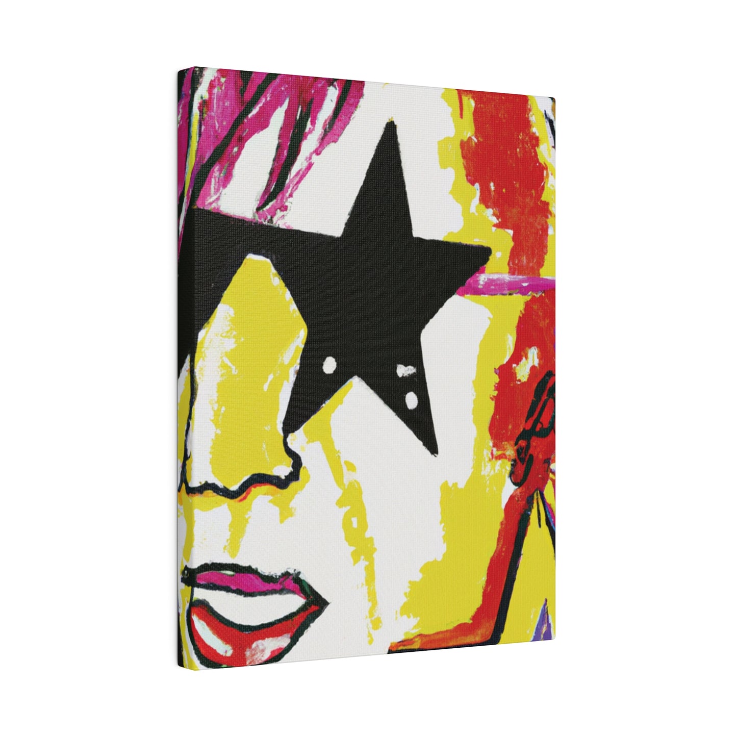 5698R - Rockstar Painting Print | Face | Abstract | Poster | Home Decor | Wall Art | Music Art | Canvas