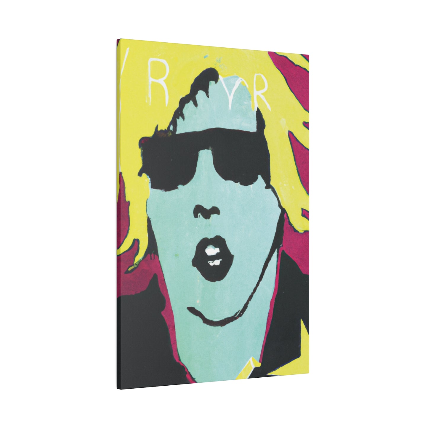 6542F - Rockstar Painting Print | Face | Abstract | Poster | Home Decor | Wall Art | Music Art | Canvas