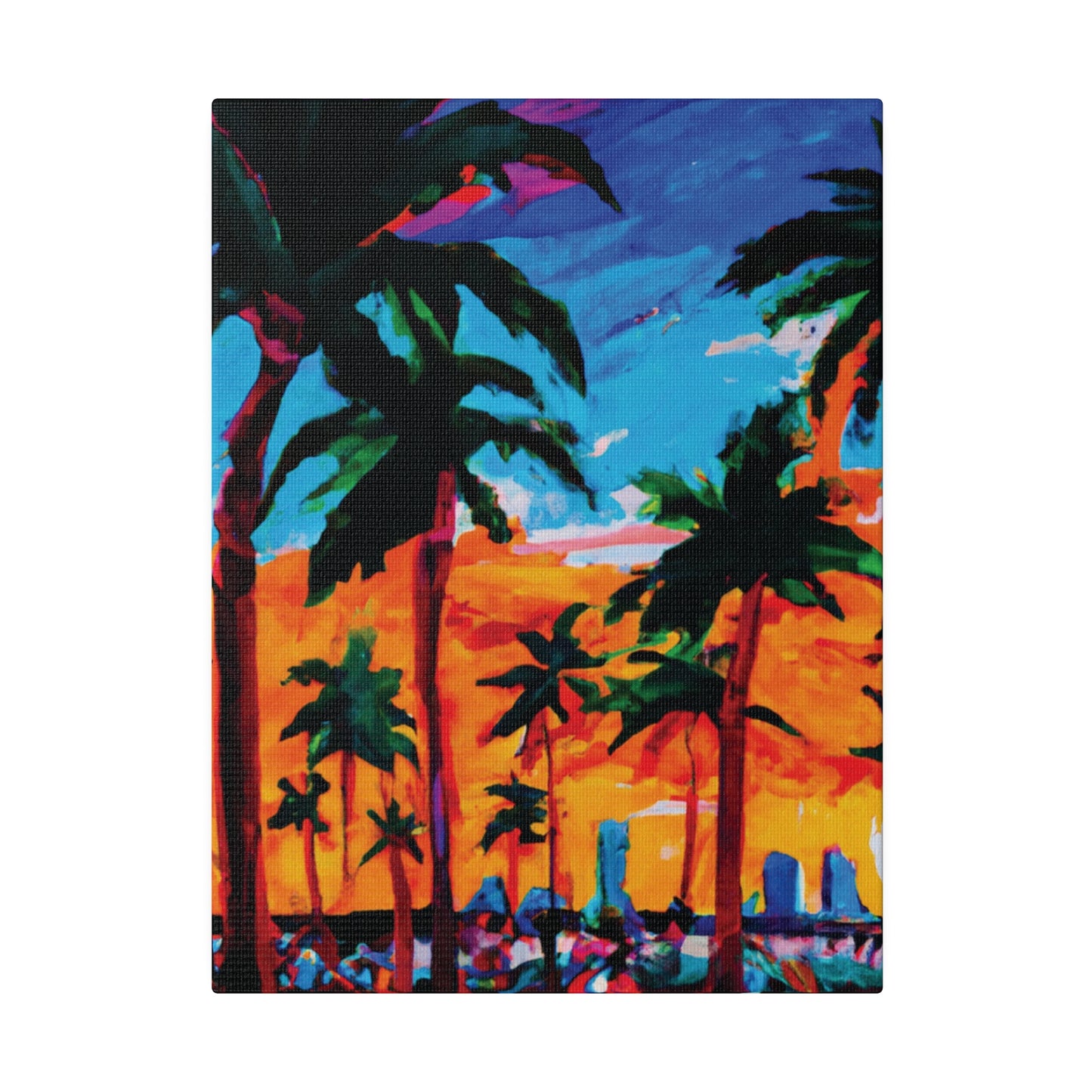 8453X - Miami Beach Sunset Painting Print | Miami | Beach | Sunset | Poster | Home Decor | Wall Art | Canvas