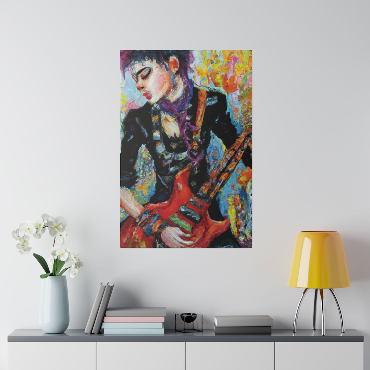 7123G - Rockstar Oil Painting Style Print | Poster | Home Decor | Wall Art | Music Art | Canvas