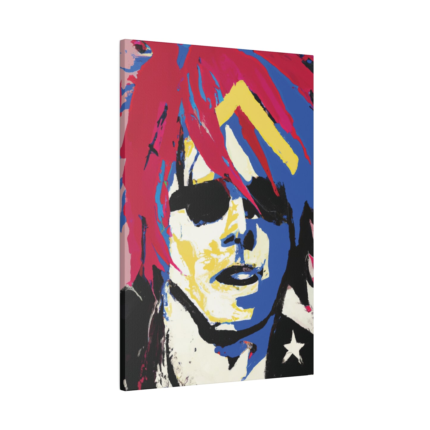 9537K - Rockstar Painting Print | Face | Abstract | Poster | Home Decor | Wall Art | Music Art | Canvas