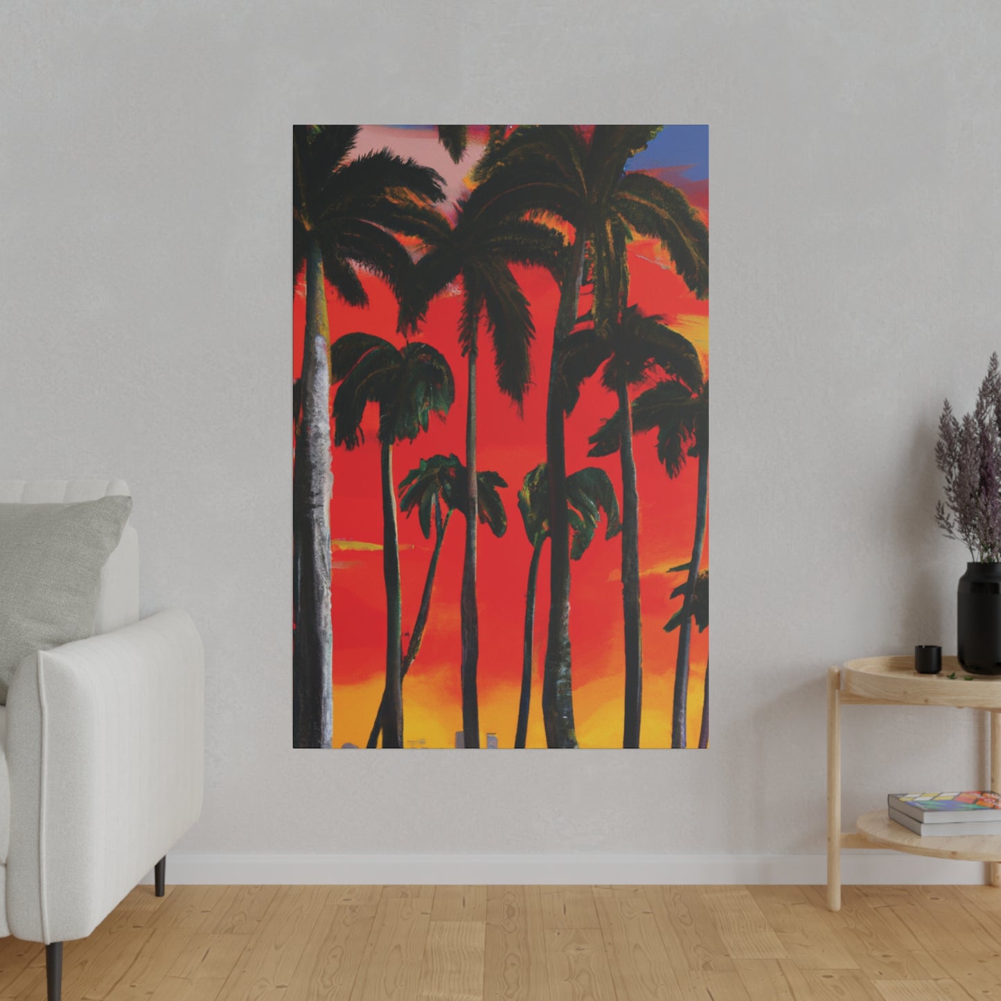 4286K - Miami Beach Sunset Painting Print | Miami | Beach | Sunset | Poster | Home Decor | Wall Art | Canvas