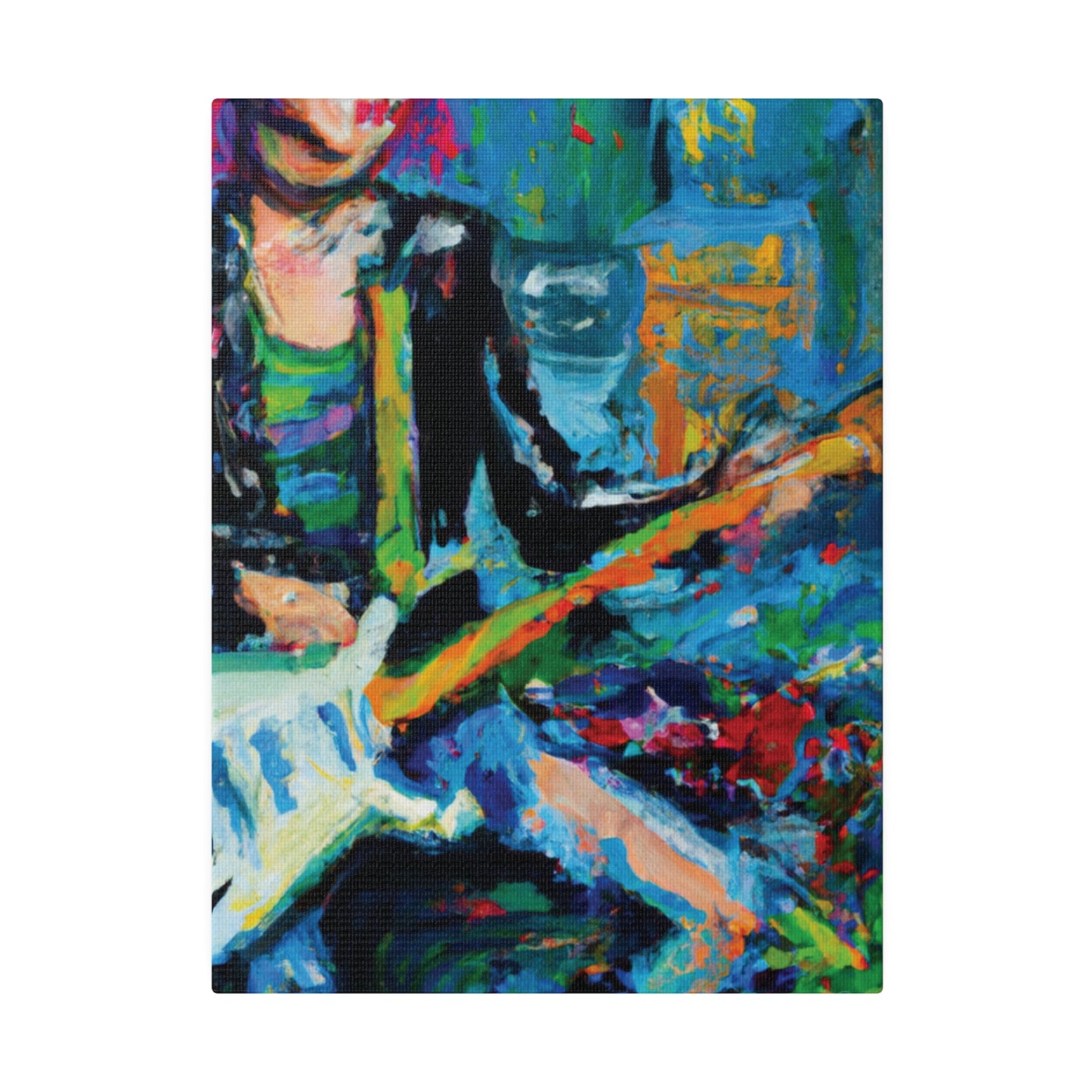 6774A - Rockstar Oil Painting Style Print | Poster | Home Decor | Wall Art | Music Art | Canvas