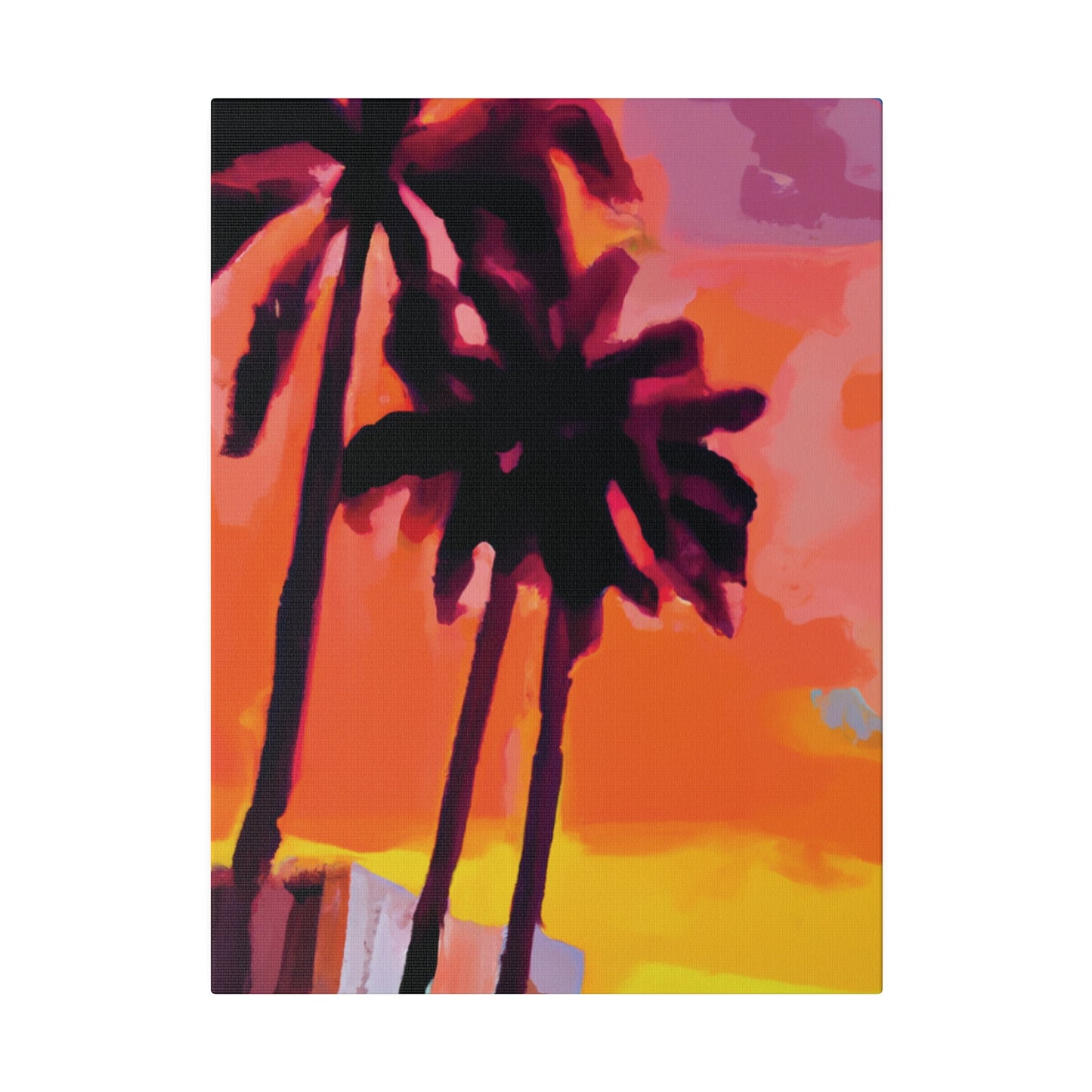 8398N - Miami Beach Sunset Painting Print | Miami | Beach | Sunset | Poster | Home Decor | Wall Art | Canvas