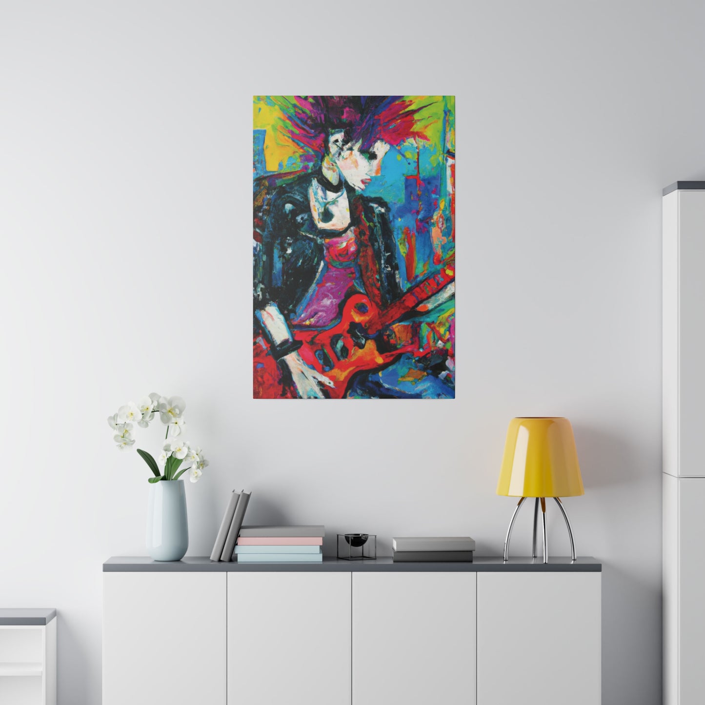 9051F - Rockstar Oil Painting Style Print | Poster | Home Decor | Wall Art | Music Art | Canvas