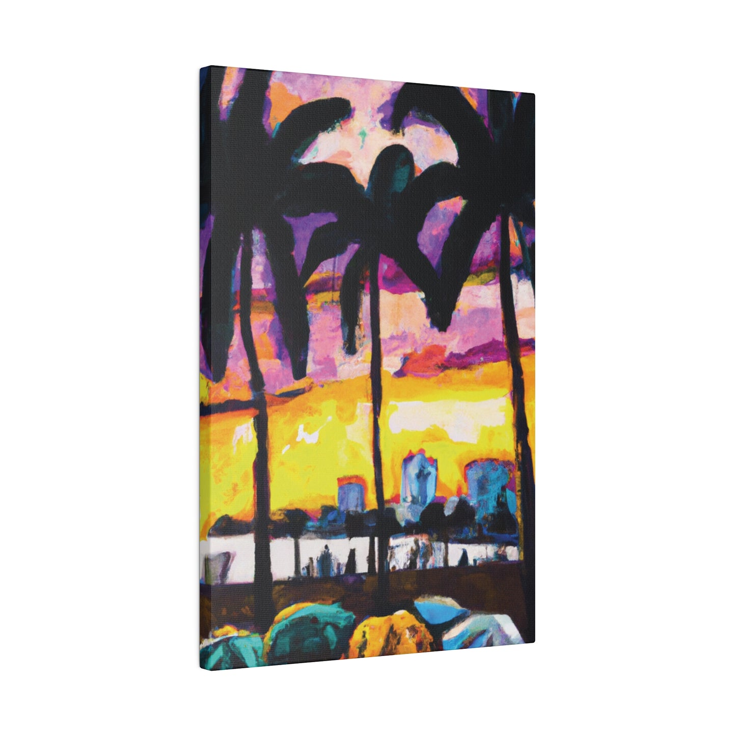 5162A - Miami Beach Sunset Painting Print | Miami | Beach | Sunset | Poster | Home Decor | Wall Art | Canvas