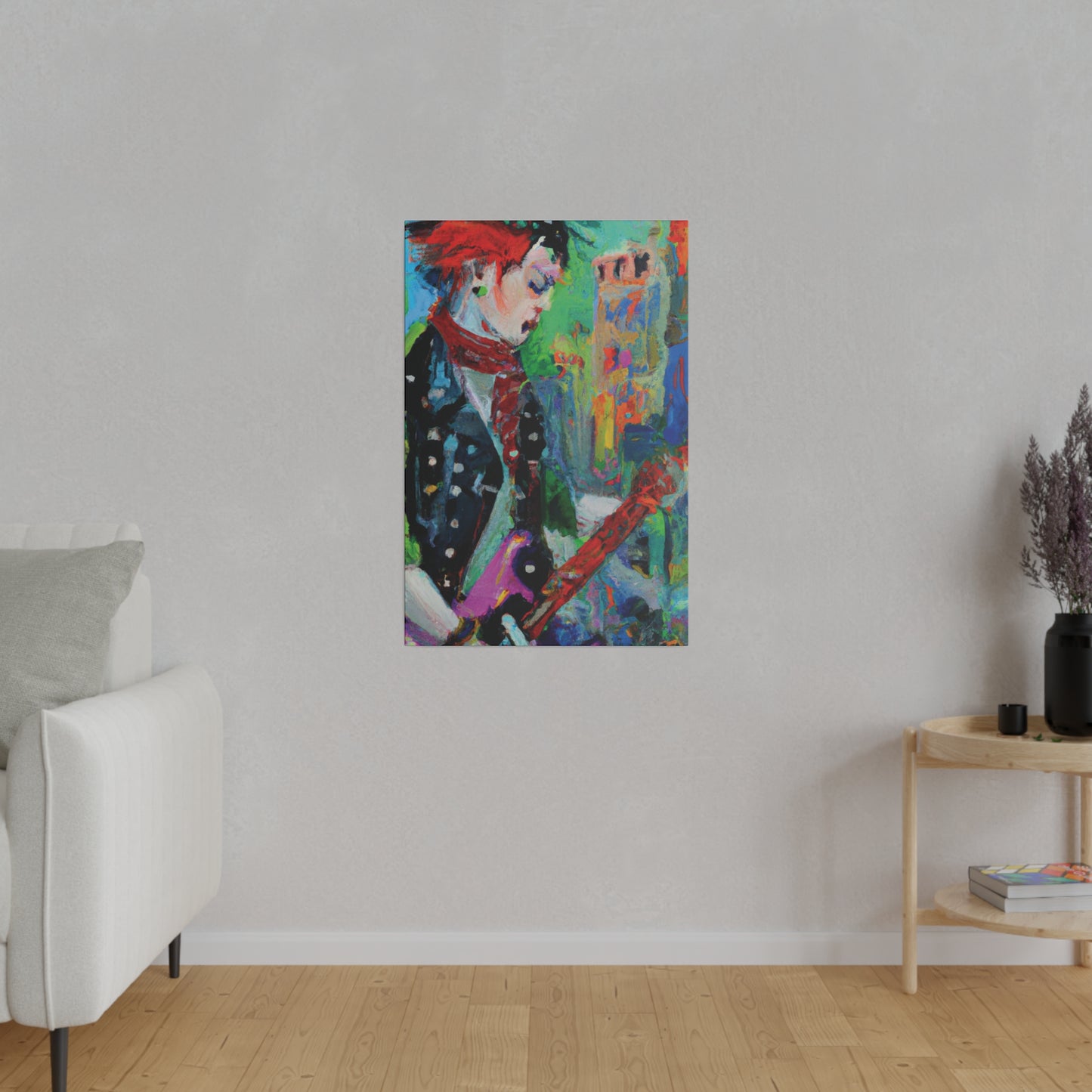 9721W - Rockstar Oil Painting Style Print | Poster | Home Decor | Wall Art | Music Art | Canvas