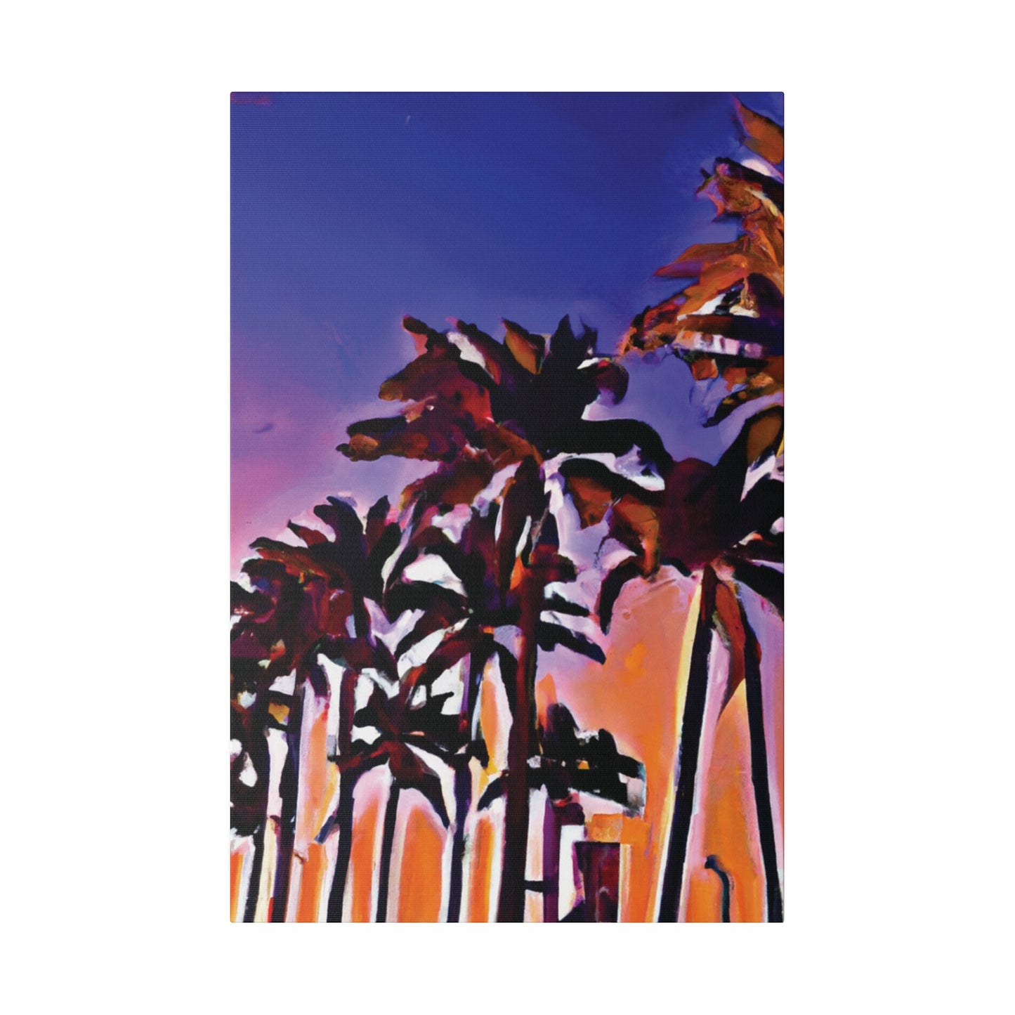 1463E - Miami Beach Sunset Painting Print | Miami | Beach | Sunset | Poster | Home Decor | Wall Art | Canvas