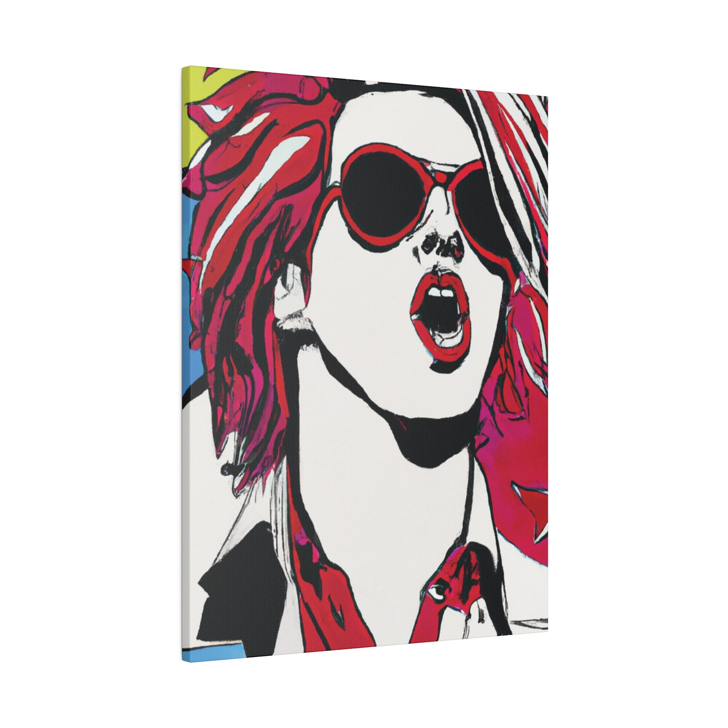 4390K - Rockstar Painting Print | Face | Abstract | Poster | Home Decor | Wall Art | Music Art | Canvas