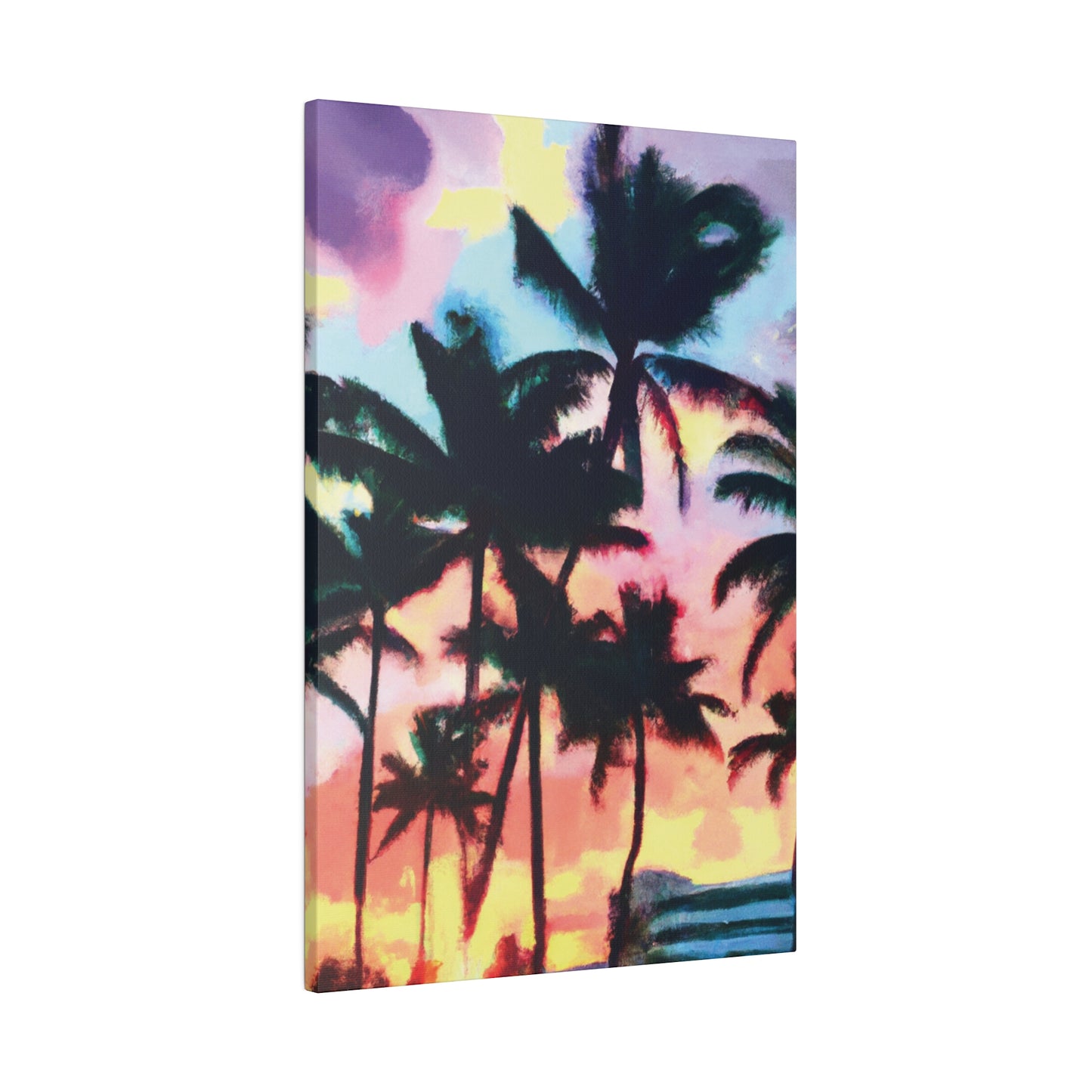 5231V - Miami Beach Sunset Painting Print | Miami | Beach | Sunset | Poster | Home Decor | Wall Art | Canvas