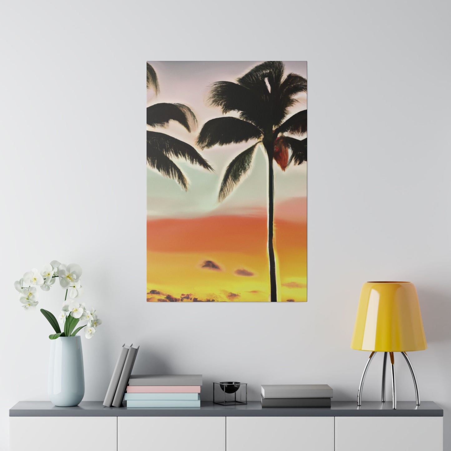 8646K - Miami Beach Sunset Painting Print | Miami | Beach | Sunset | Poster | Home Decor | Wall Art | Canvas