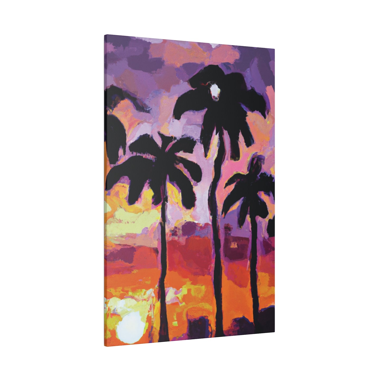 7449F - Miami Beach Sunset Painting Print | Miami | Beach | Sunset | Poster | Home Decor | Wall Art | Canvas