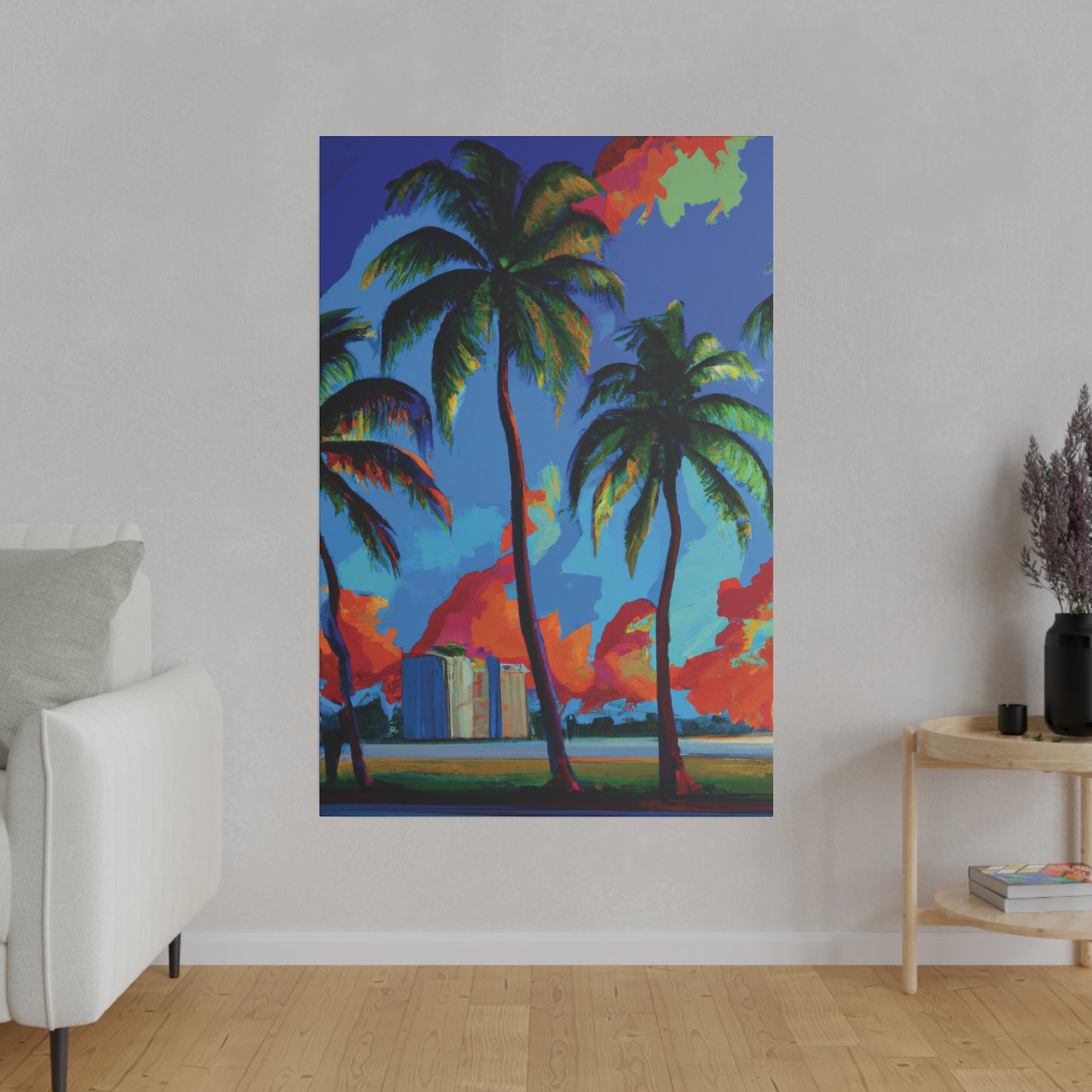 7382G - Miami Beach Sunset Painting Print | Miami | Beach | Sunset | Poster | Home Decor | Wall Art | Canvas