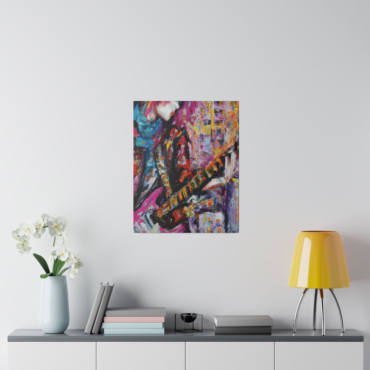 7772X - Rockstar Oil Painting Style Print | Poster | Home Decor | Wall Art | Music Art | Canvas