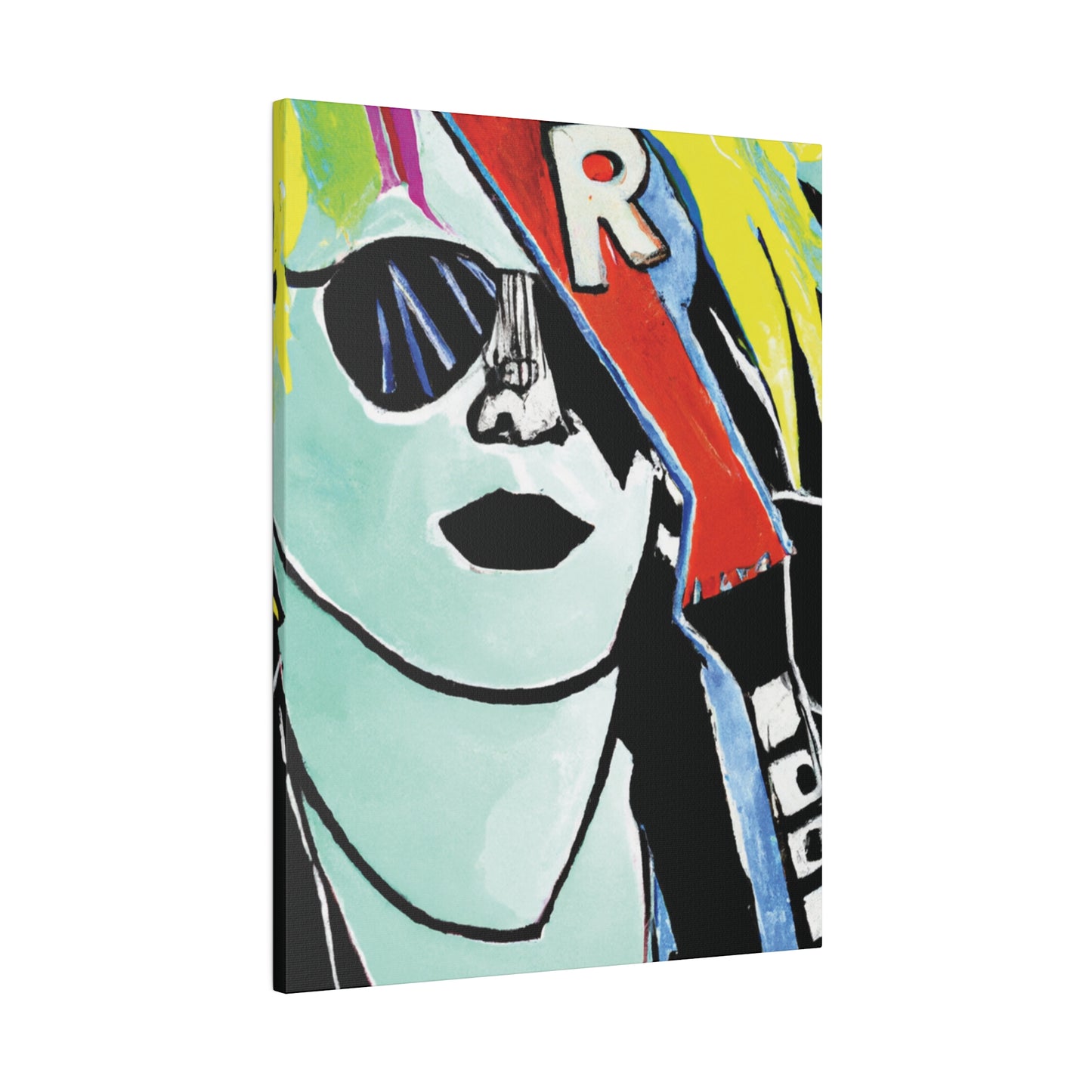 9391O - Rockstar Painting Print | Face | Abstract | Poster | Home Decor | Wall Art | Music Art | Canvas