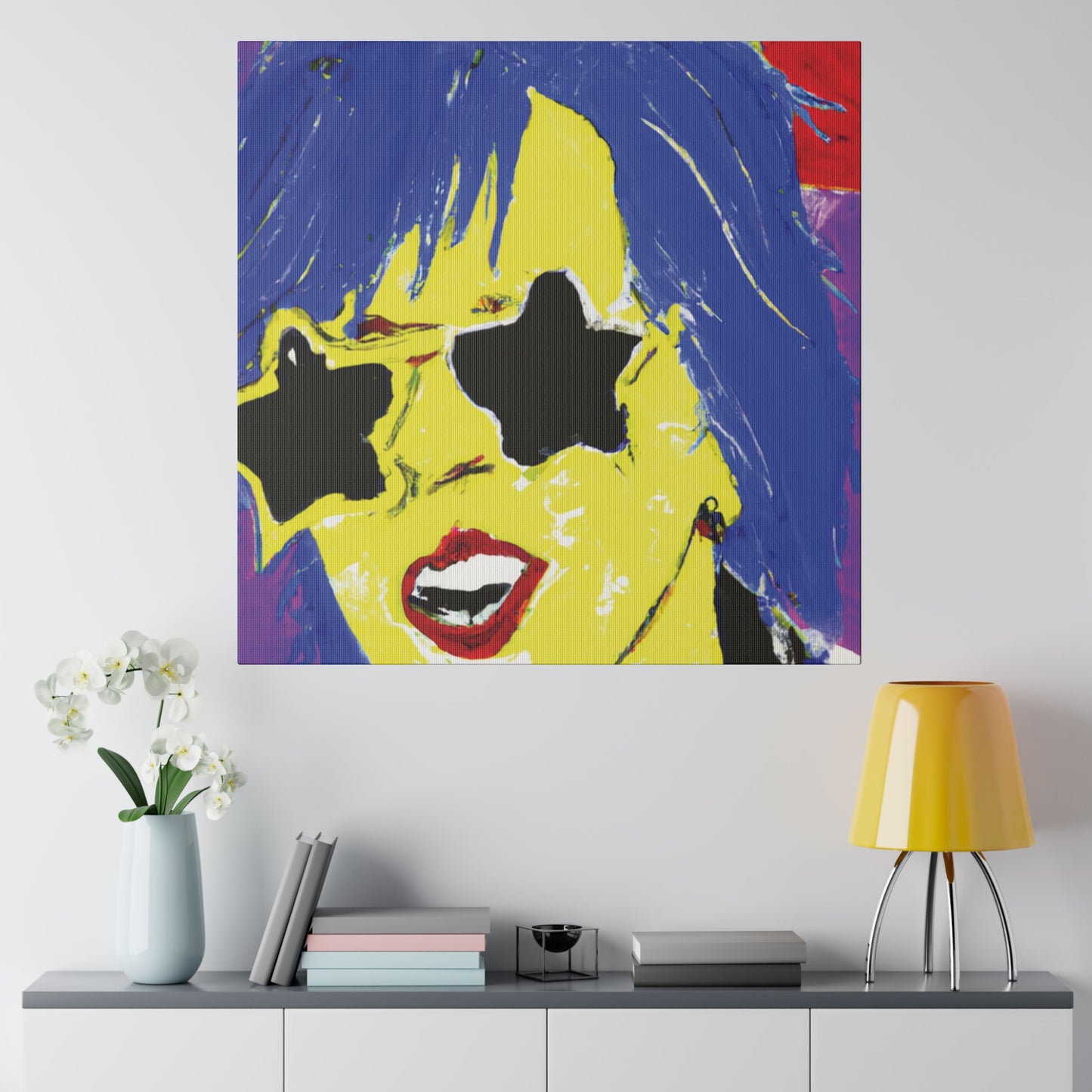 6721Z - Rockstar Painting Print | Face | Abstract | Poster | Home Decor | Wall Art | Music Art | Canvas