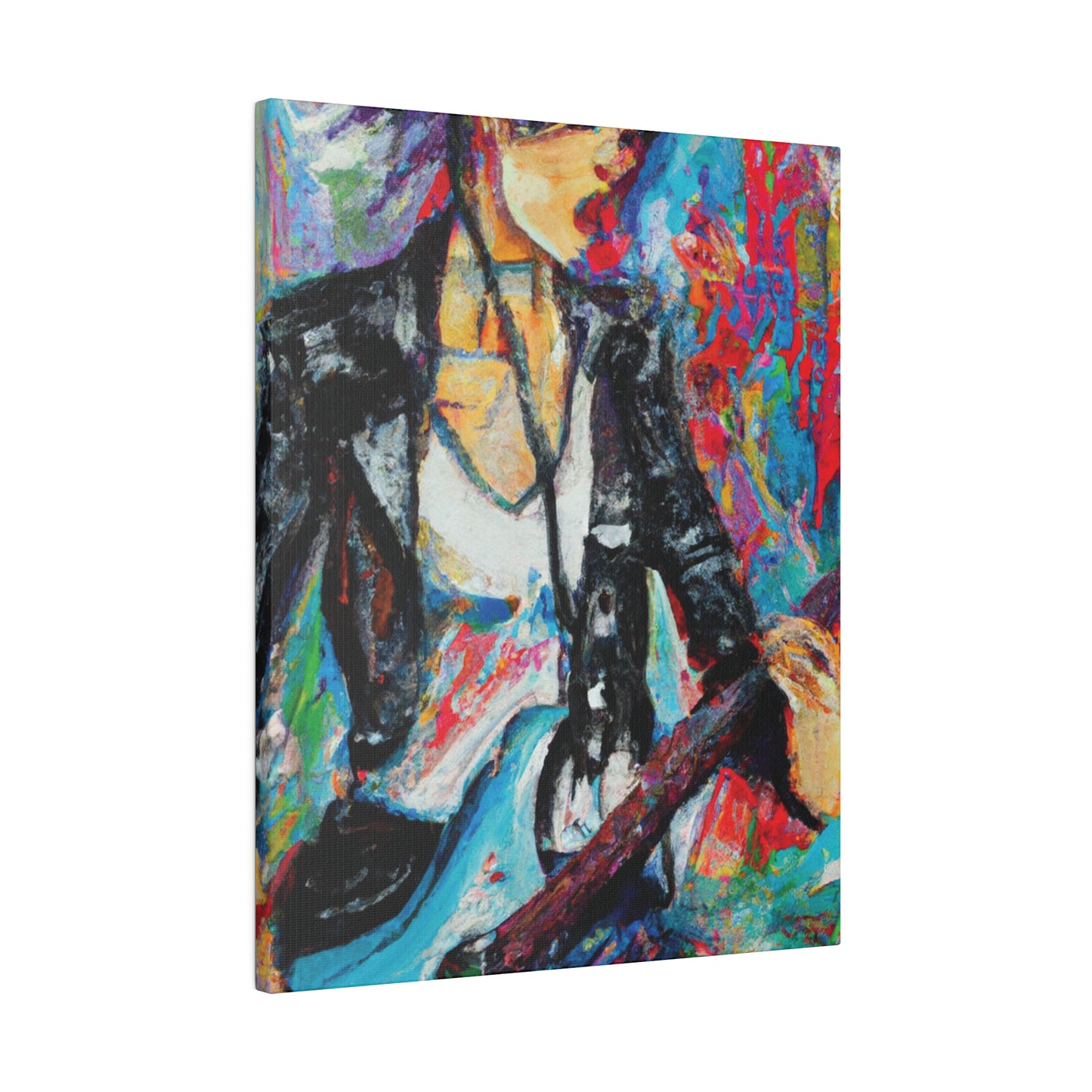 3492Z - Rockstar Oil Painting Style Print | Poster | Home Decor | Wall Art | Music Art | Canvas