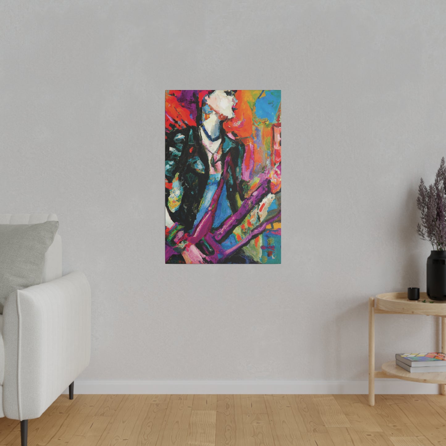 675Y - Rockstar Oil Painting Style Print | Poster | Home Decor | Wall Art | Music Art | Canvas