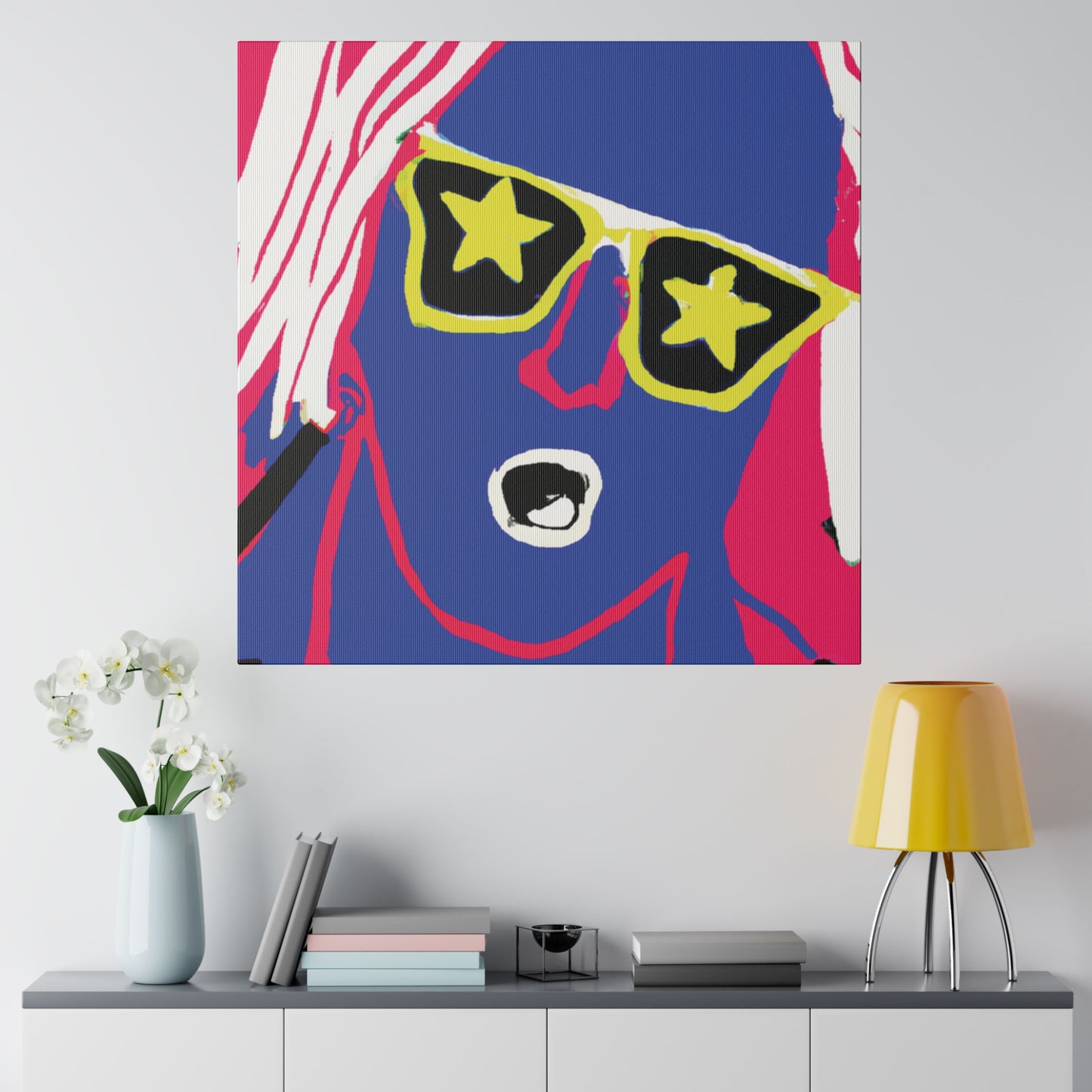 2409U - Rockstar Painting Print | Face | Abstract | Poster | Home Decor | Wall Art | Music Art | Canvas