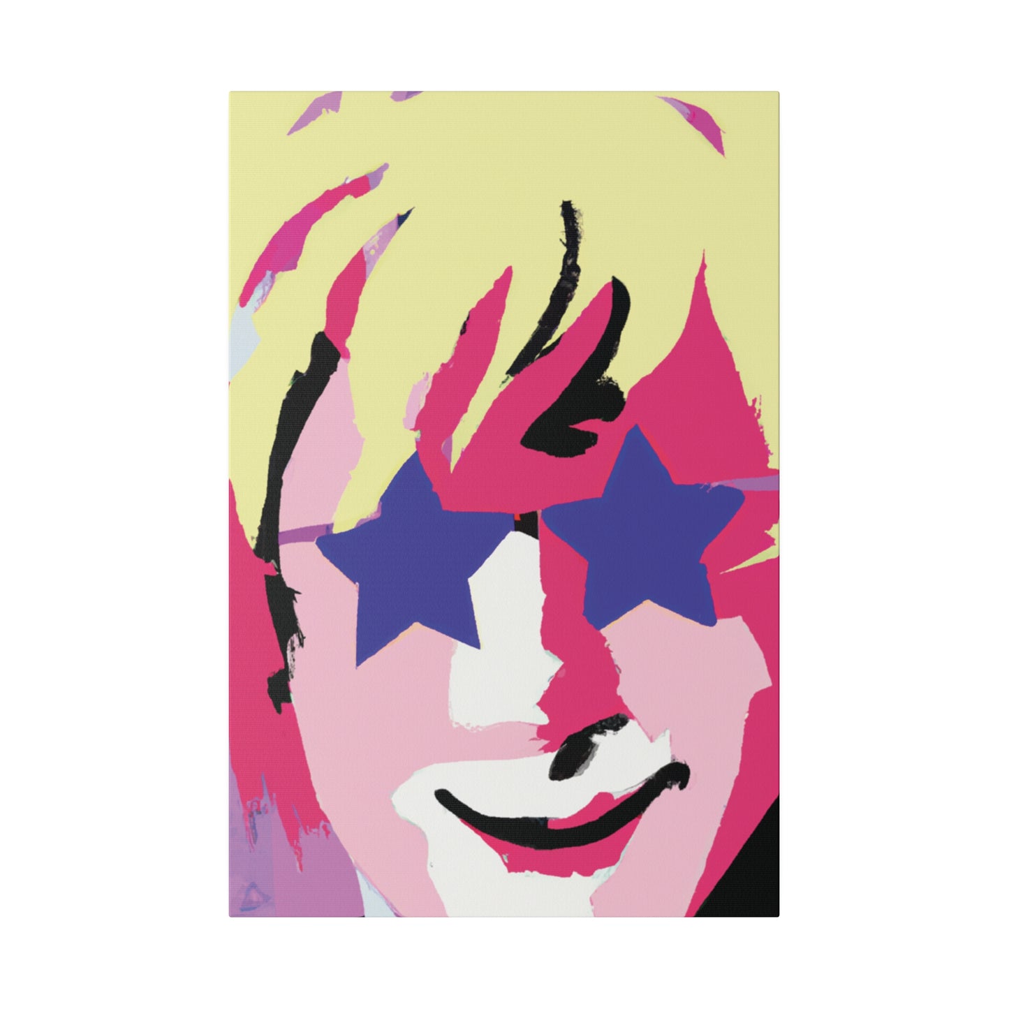 3558K - Rockstar Painting Print | Face | Abstract | Poster | Home Decor | Wall Art | Music Art | Canvas