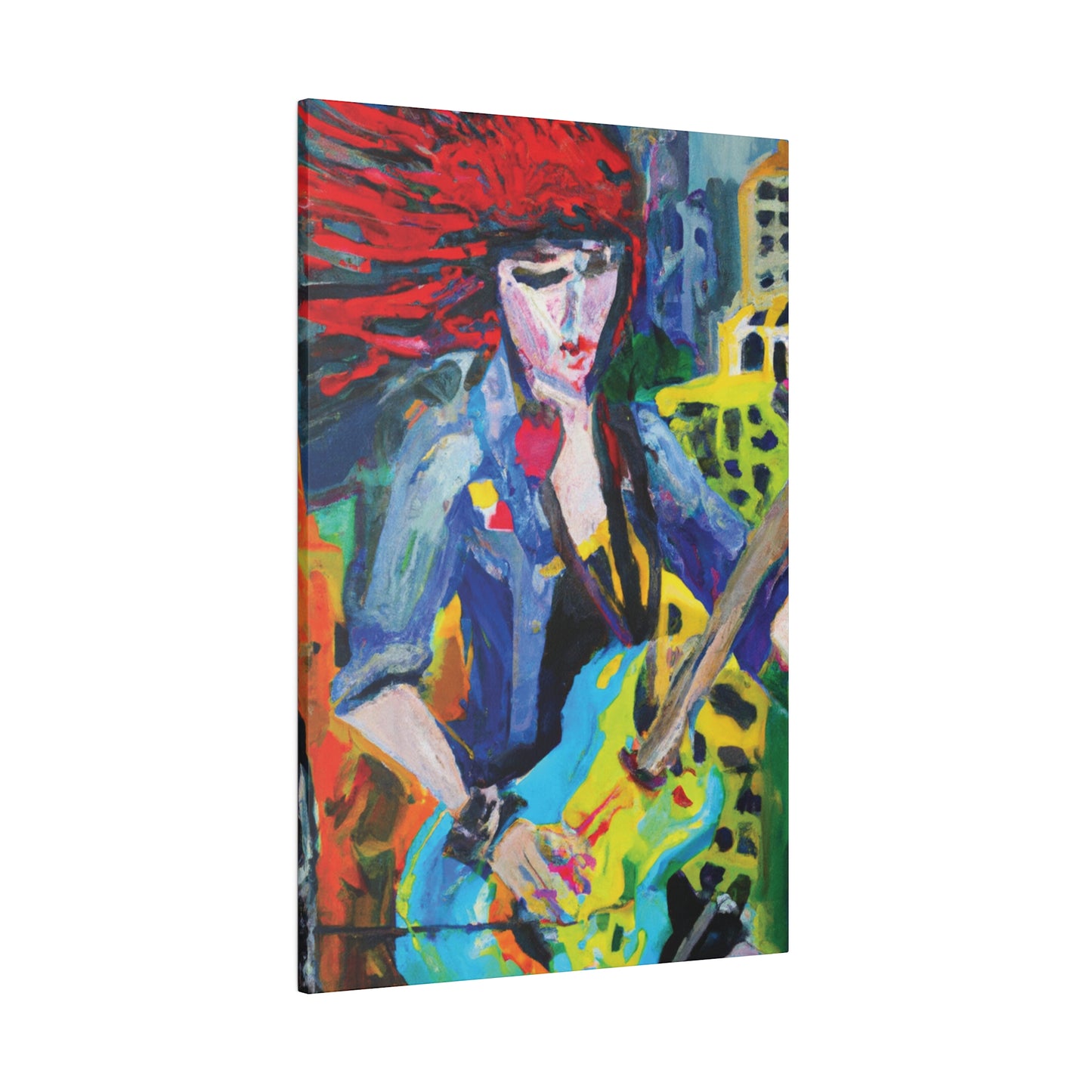 5084Q - Rockstar Oil Painting Style Print | Poster | Home Decor | Wall Art | Music Art | Canvas