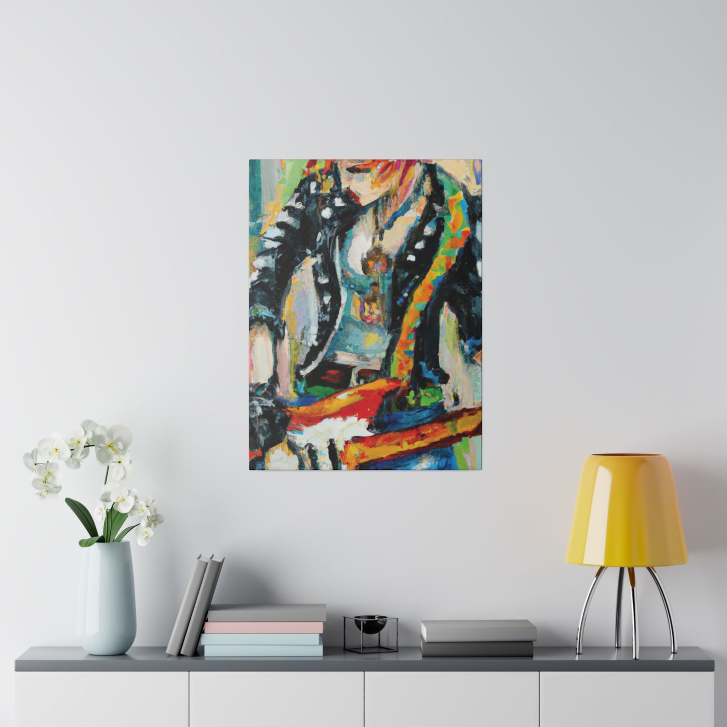 7581U - Rockstar Oil Painting Style Print | Poster | Home Decor | Wall Art | Music Art | Canvas