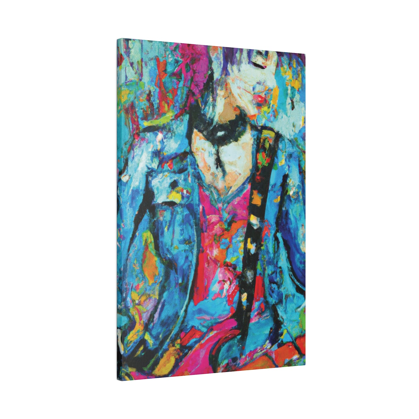 8374W - Rockstar Oil Painting Style Print | Poster | Home Decor | Wall Art | Music Art | Canvas