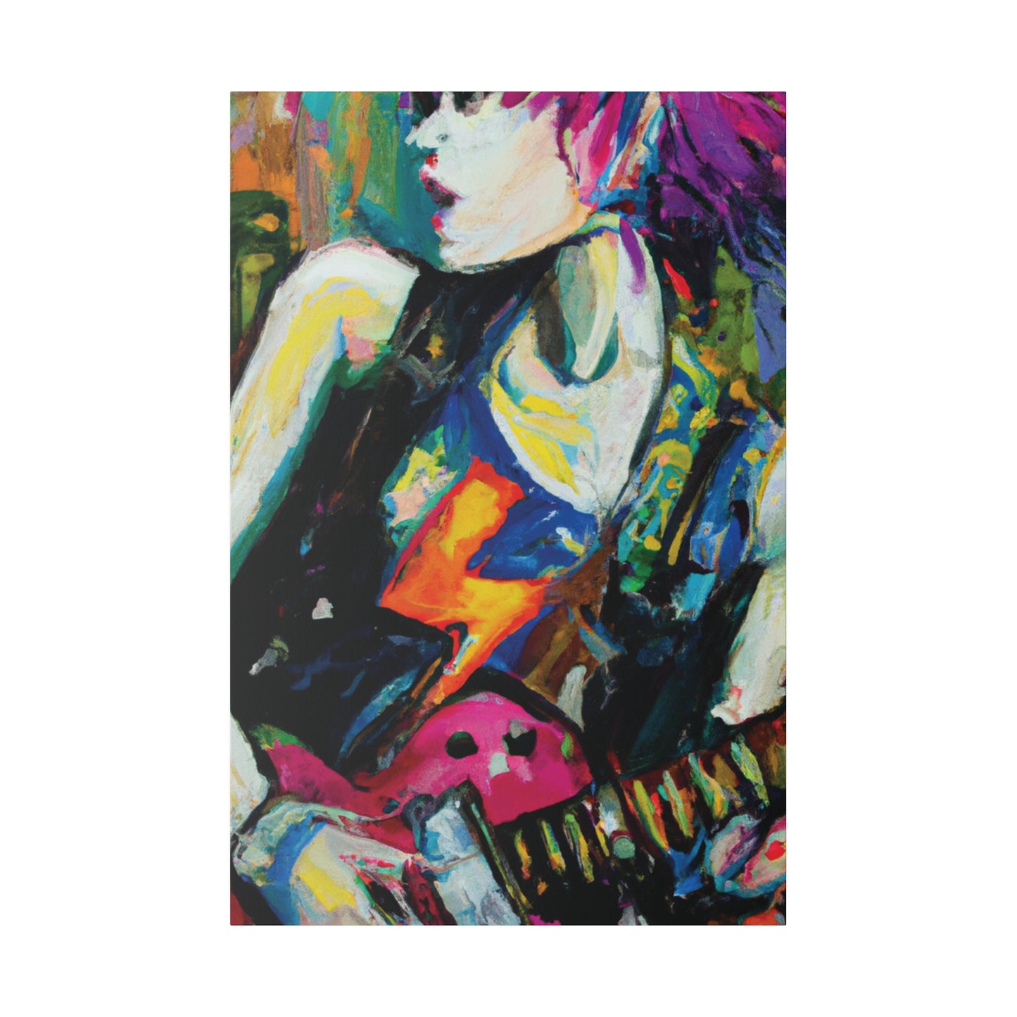 4327X - Rockstar Oil Painting Style Print | Poster | Home Decor | Wall Art | Music Art | Canvas