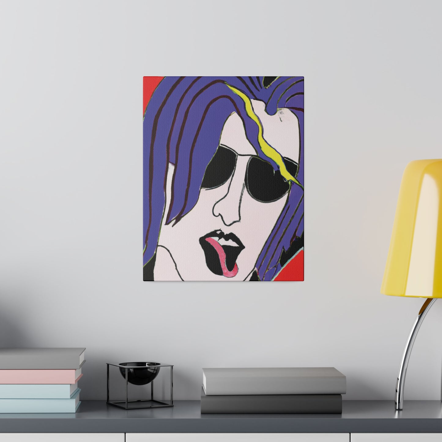 7258X - Rockstar Painting Print | Face | Abstract | Poster | Home Decor | Wall Art | Music Art | Canvas