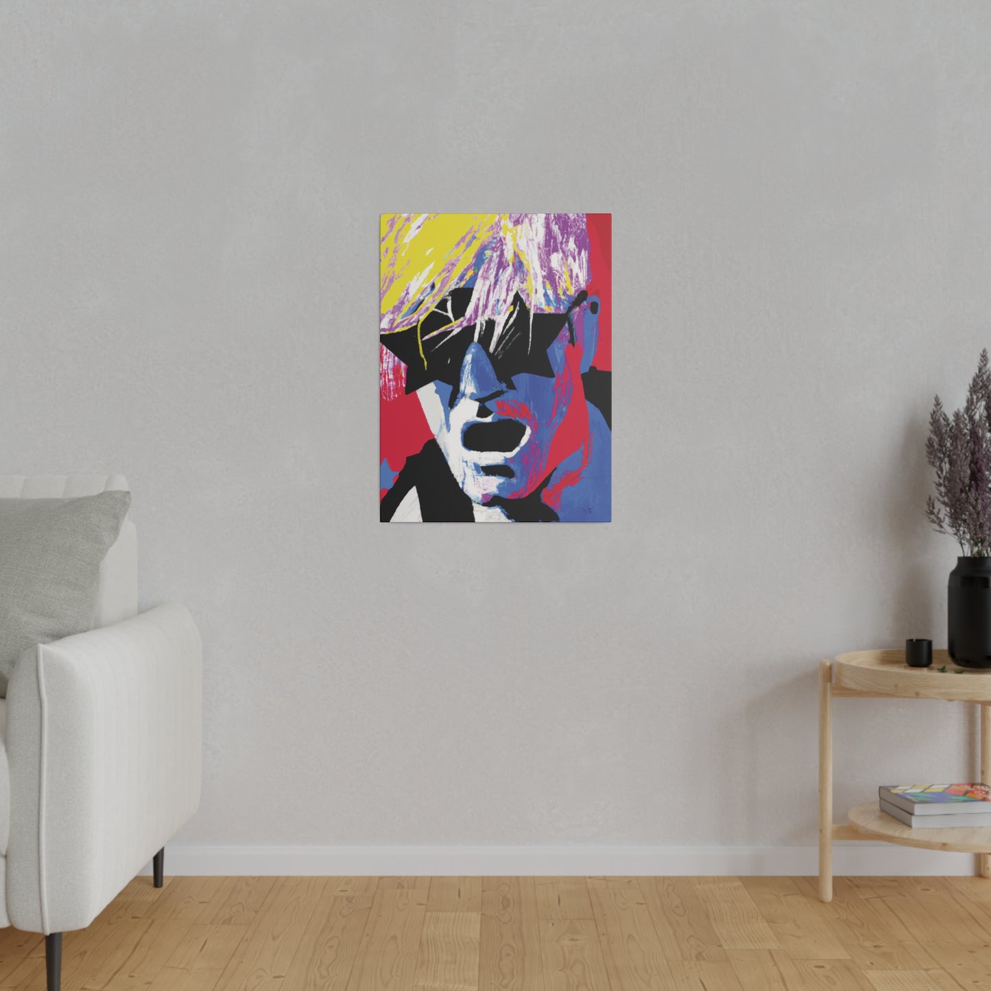 4837X - Rockstar Painting Print | Face | Abstract | Poster | Home Decor | Wall Art | Music Art | Canvas