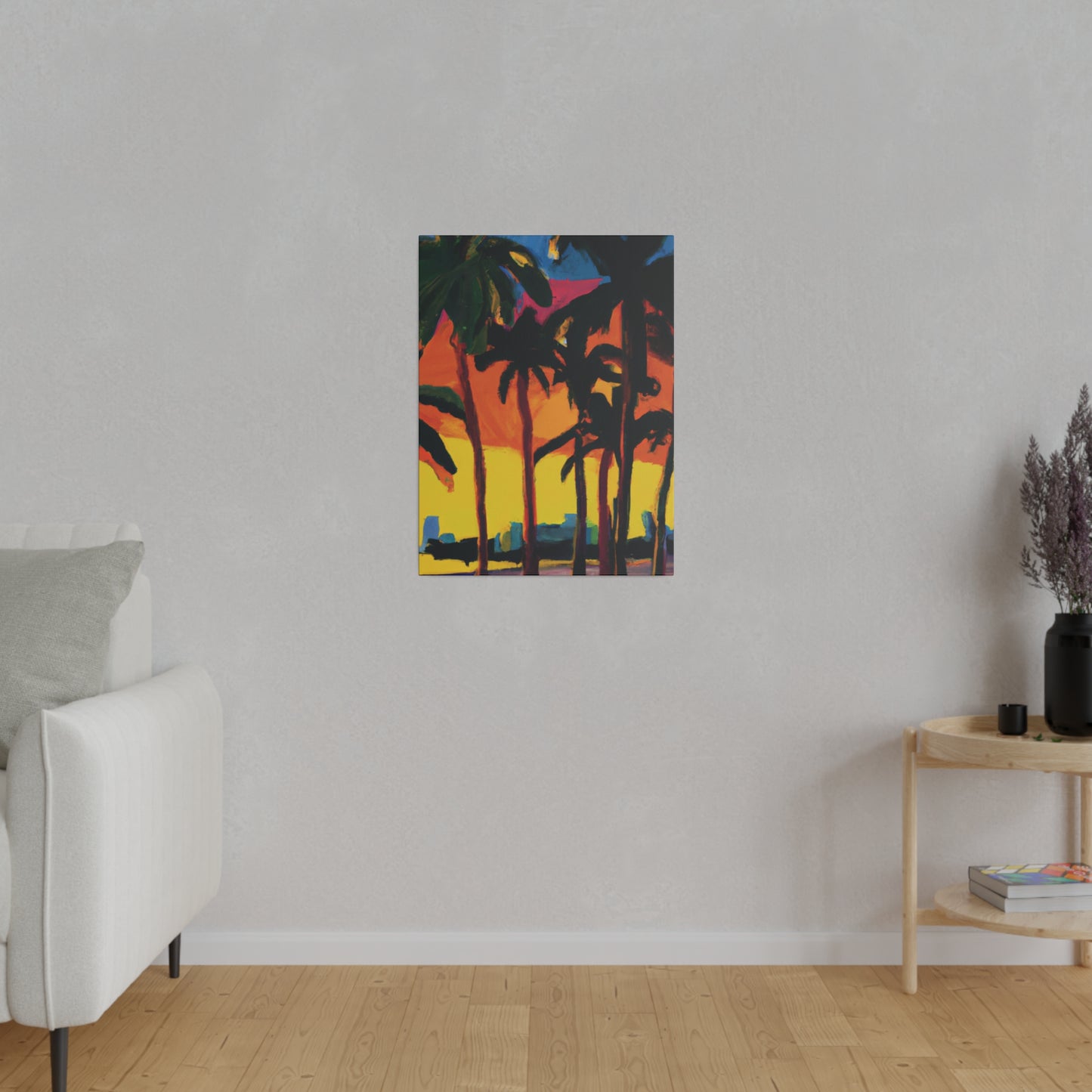 7398G - Miami Beach Sunset Painting Print | Miami | Beach | Sunset | Poster | Home Decor | Wall Art | Canvas