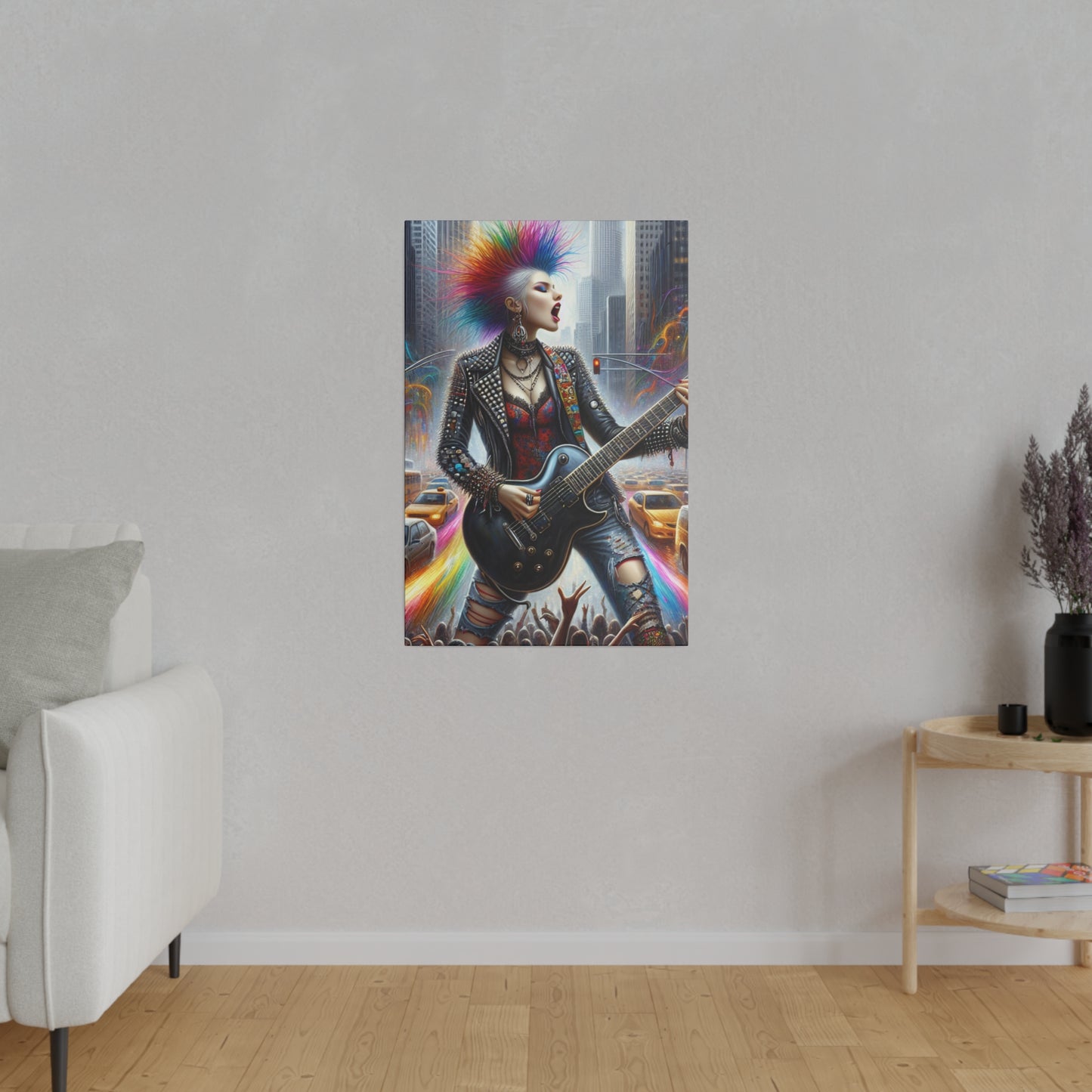 7301Z - Rockstar Oil Painting Style Print | Poster | Home Decor | Wall Art | Music Art | Canvas