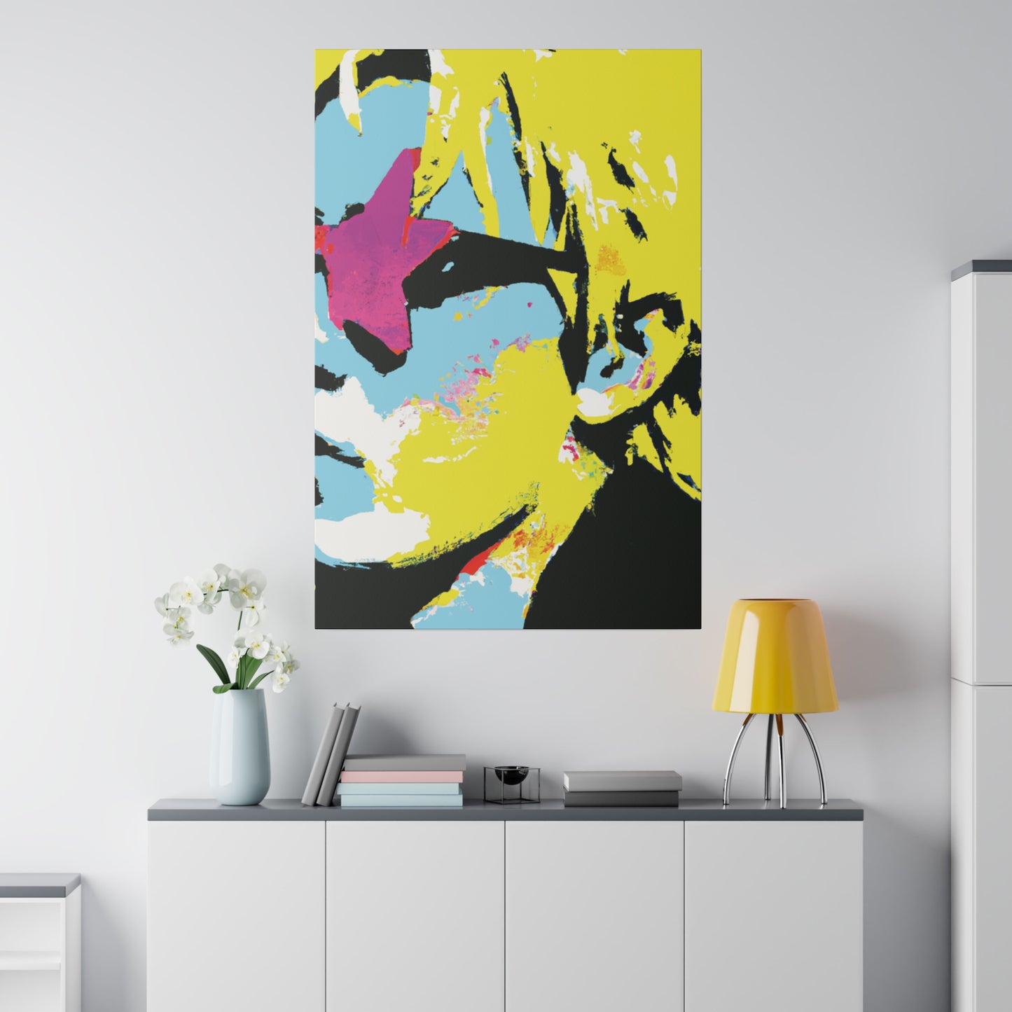 9421U - Rockstar Painting Print | Face | Abstract | Poster | Home Decor | Wall Art | Music Art | Canvas