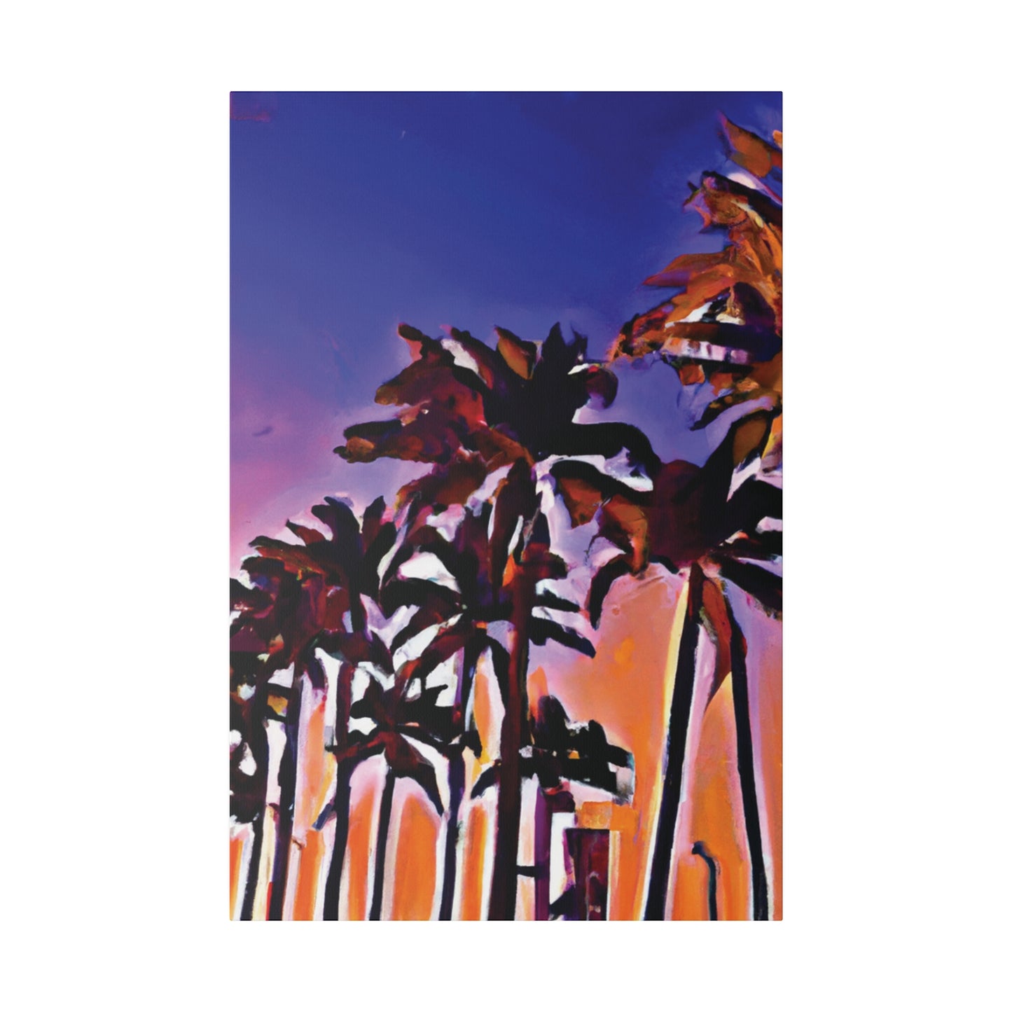 1463E - Miami Beach Sunset Painting Print | Miami | Beach | Sunset | Poster | Home Decor | Wall Art | Canvas