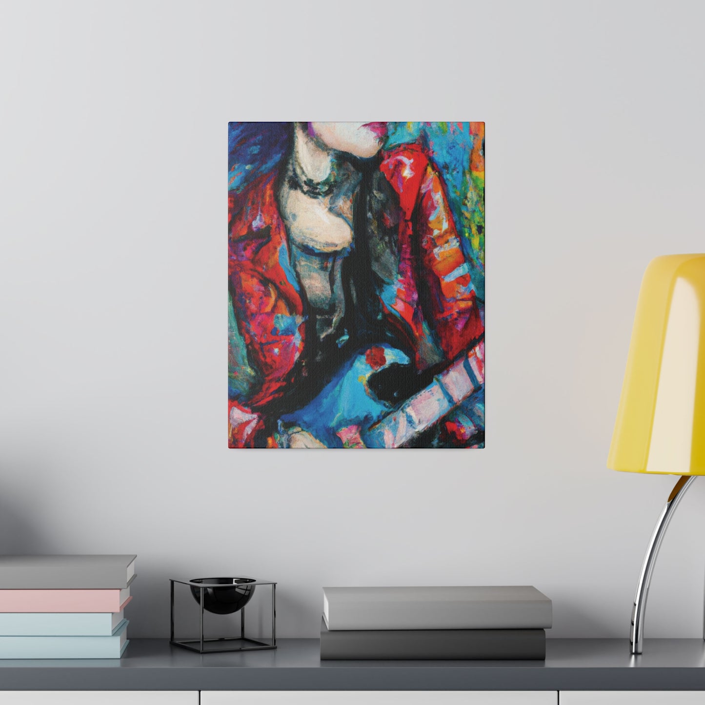 7551J - Rockstar Oil Painting Style Print | Poster | Home Decor | Wall Art | Music Art | Canvas