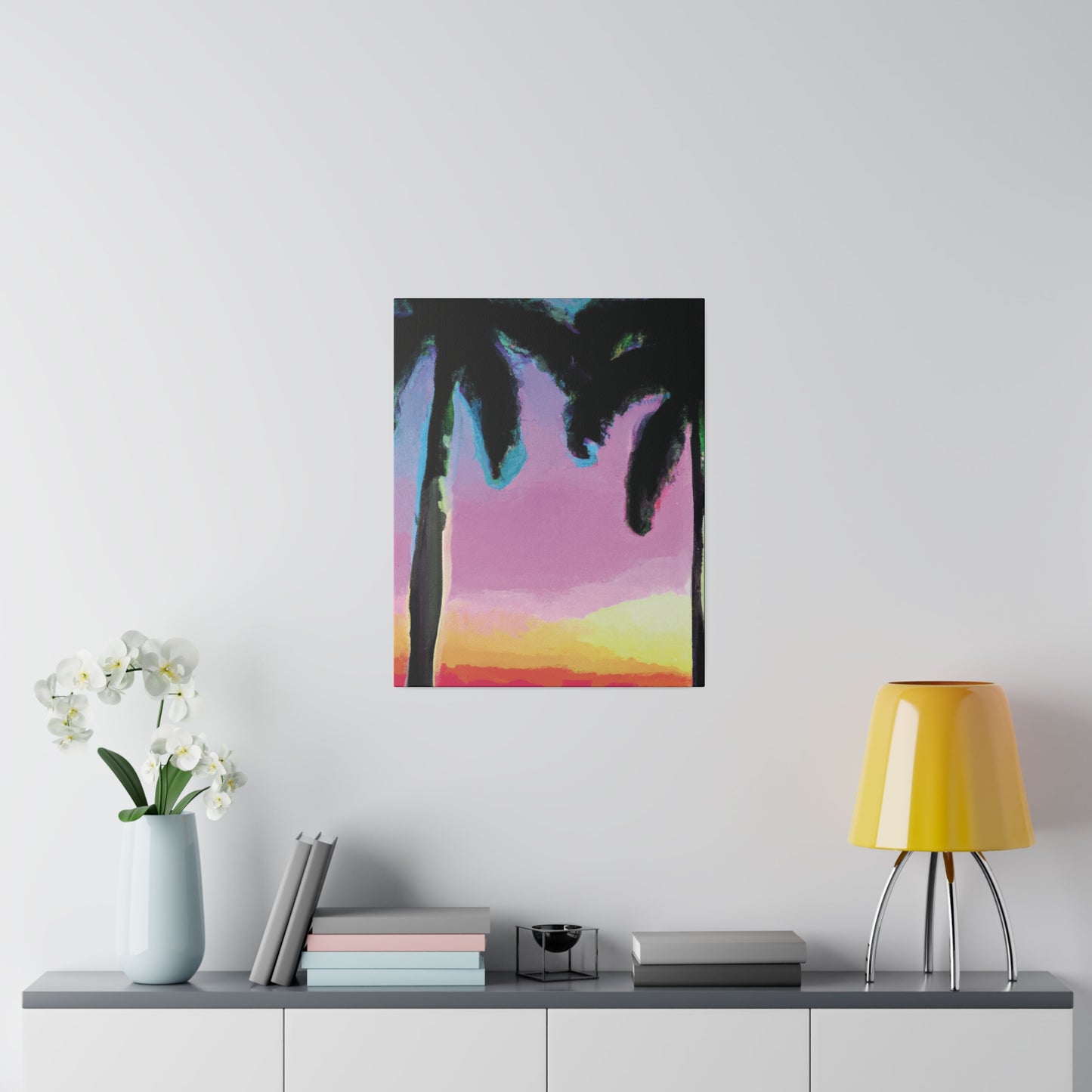 8491N - Miami Beach Sunset Painting Print | Miami | Beach | Sunset | Poster | Home Decor | Wall Art | Canvas