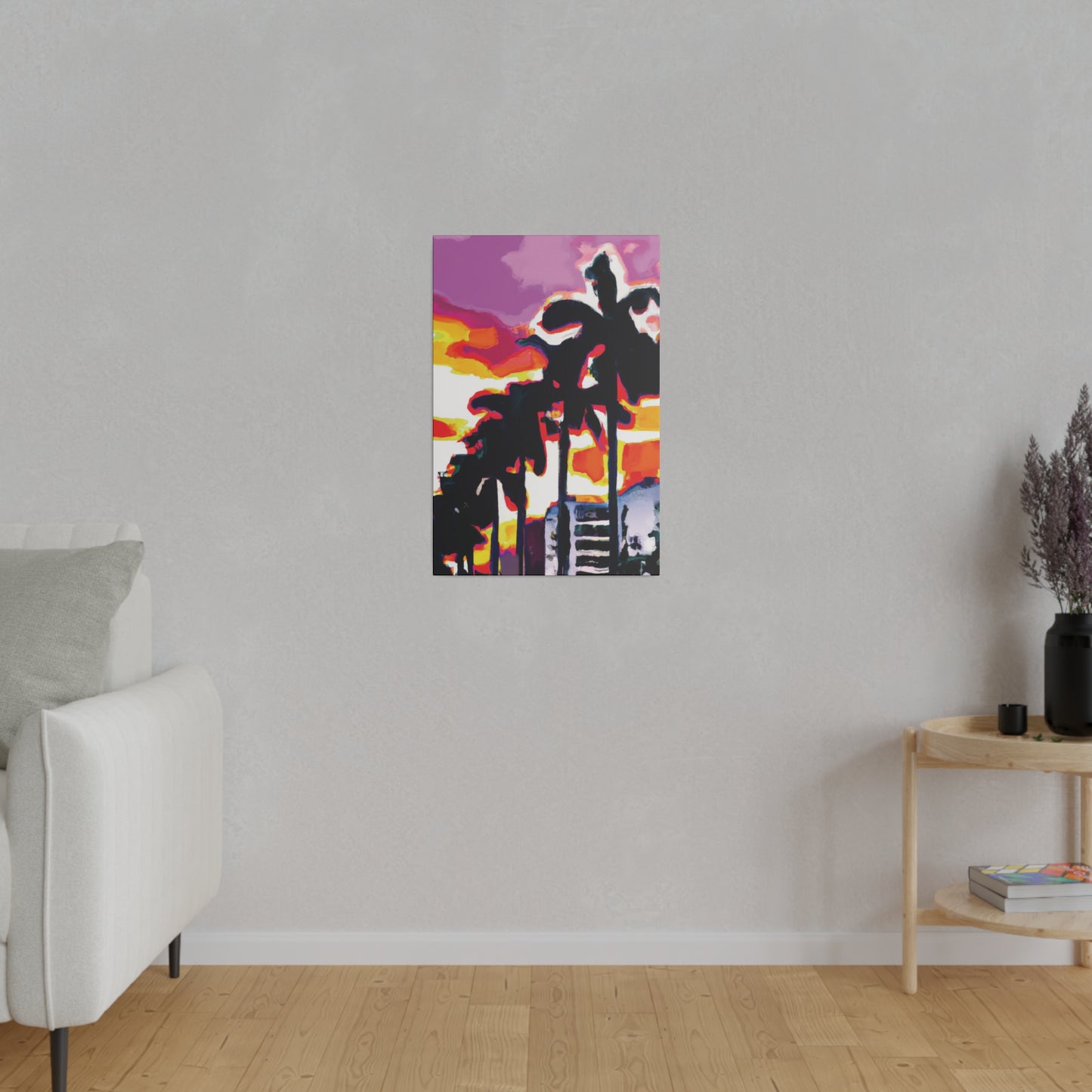 1923K - Miami Beach Sunset Painting Print | Miami | Beach | Sunset | Poster | Home Decor | Wall Art | Canvas