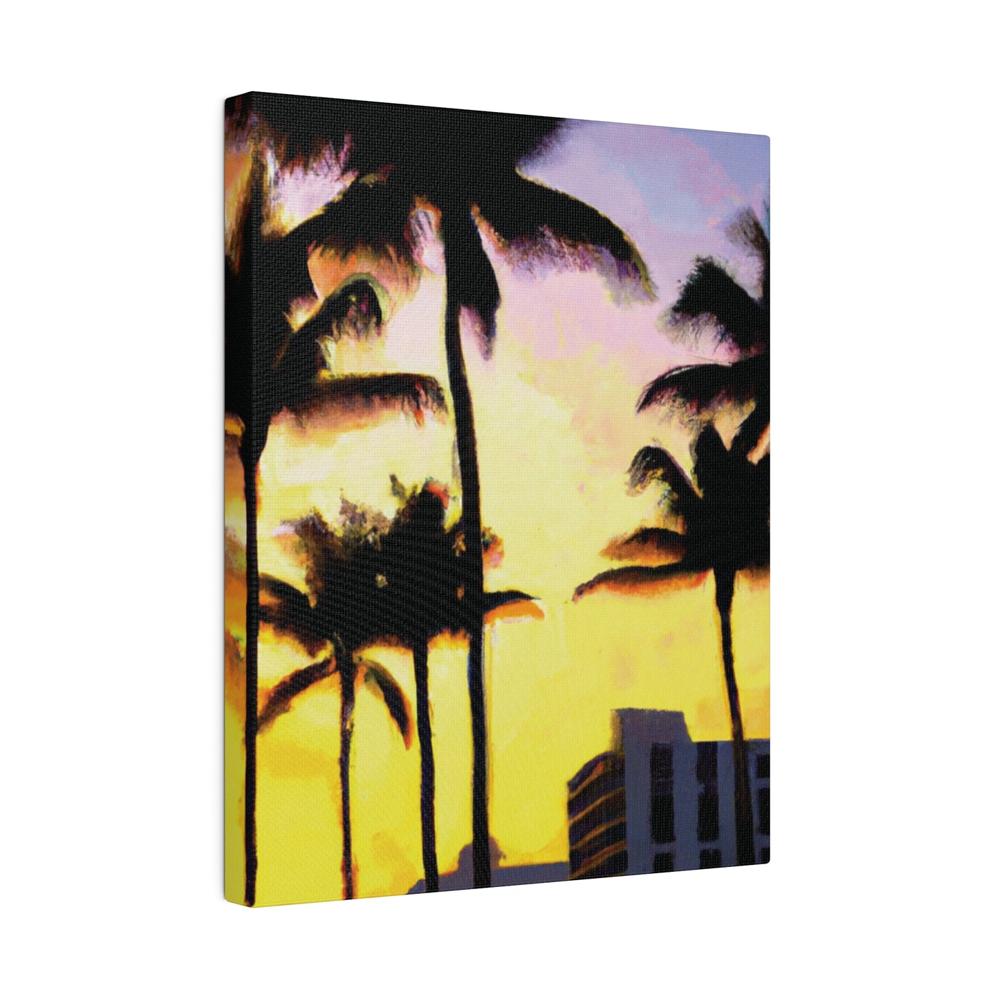 9691V - Miami Beach Sunset Painting Print | Miami | Beach | Sunset | Poster | Home Decor | Wall Art | Canvas