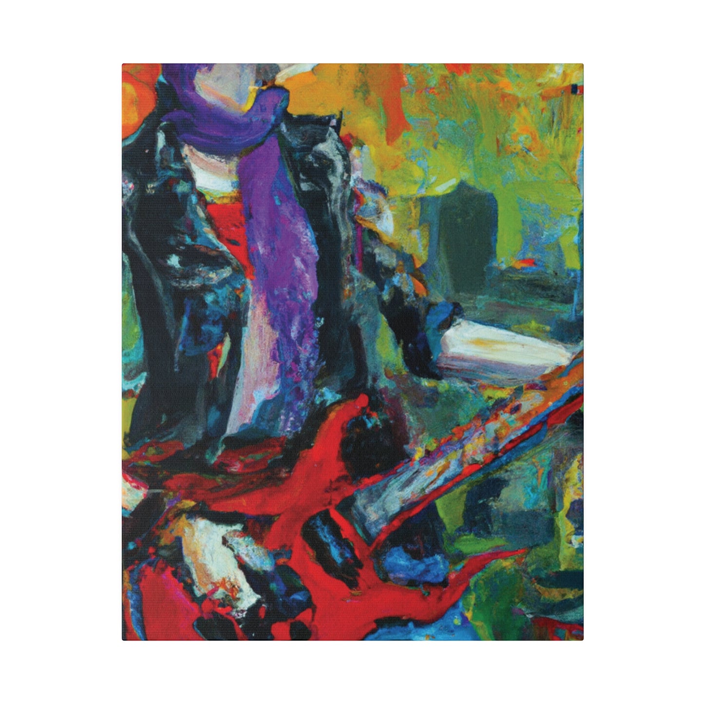 9823K - Rockstar Oil Painting Style Print | Poster | Home Decor | Wall Art | Music Art | Canvas
