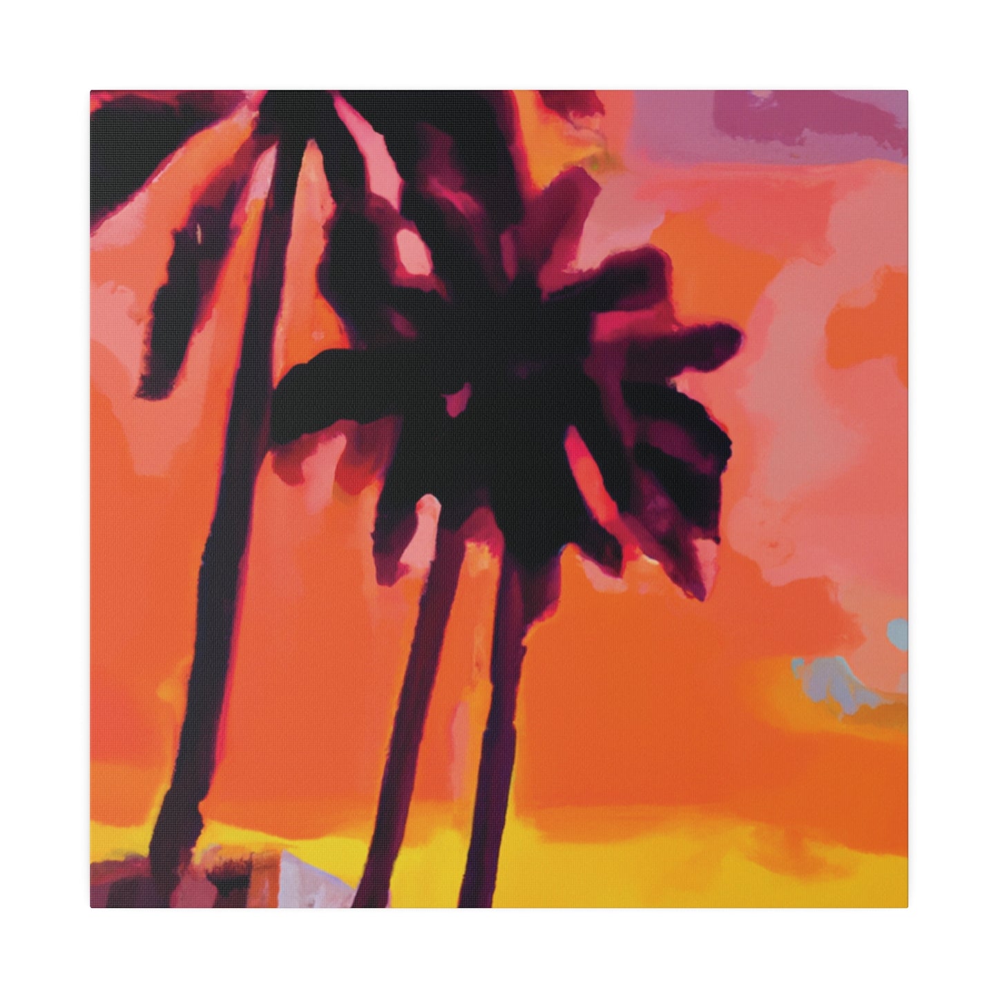 8398N - Miami Beach Sunset Painting Print | Miami | Beach | Sunset | Poster | Home Decor | Wall Art | Canvas