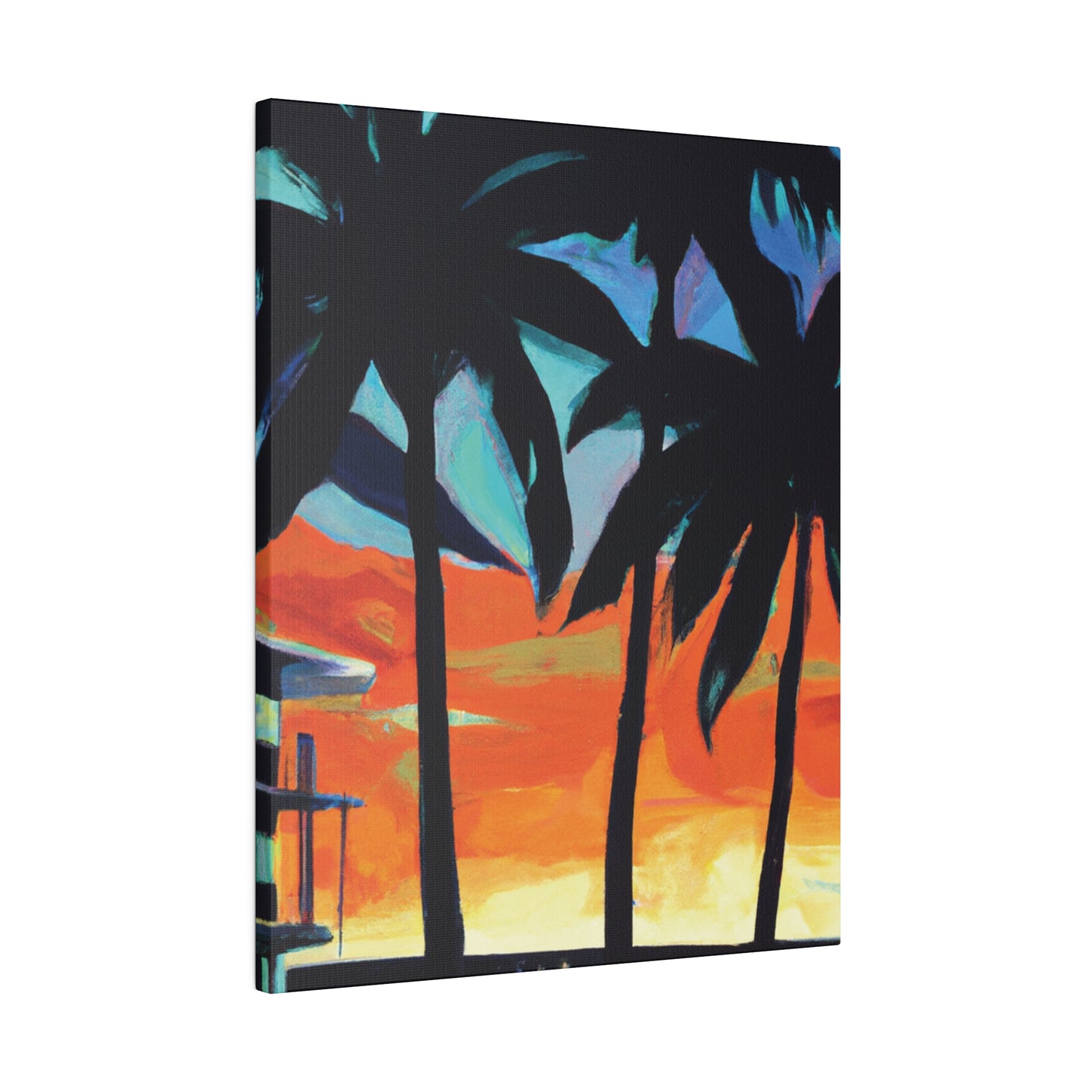 4567W - Miami Beach Sunset Painting Print | Miami | Beach | Sunset | Poster | Home Decor | Wall Art | Canvas