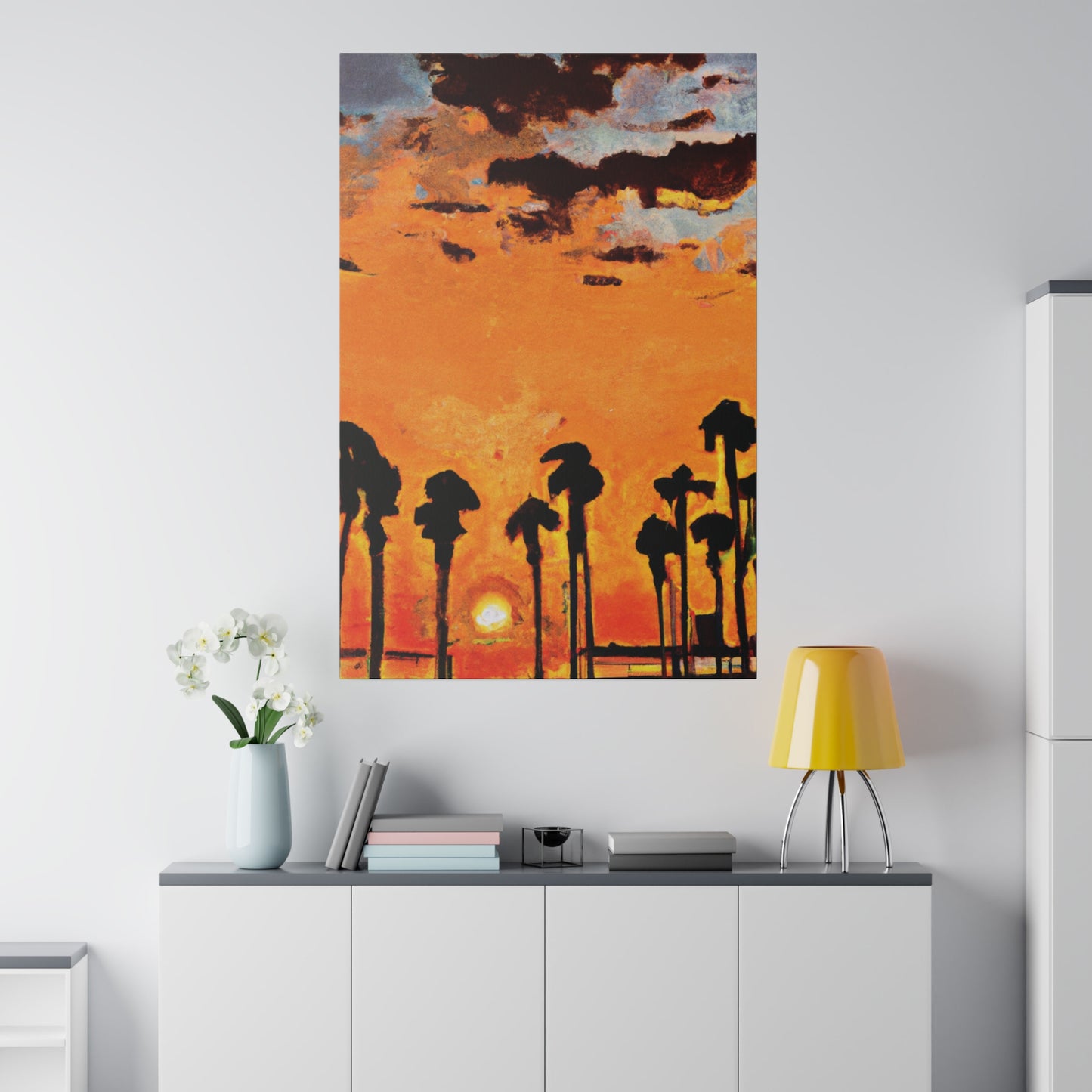 3231S - Miami Beach Sunset Painting Print | Miami | Beach | Sunset | Poster | Home Decor | Wall Art | Canvas