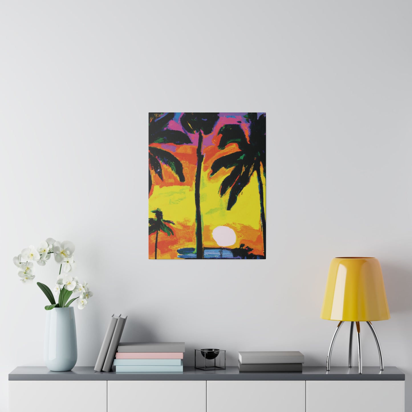 5285D - Miami Beach Sunset Painting Print | Miami | Beach | Sunset | Poster | Home Decor | Wall Art | Canvas