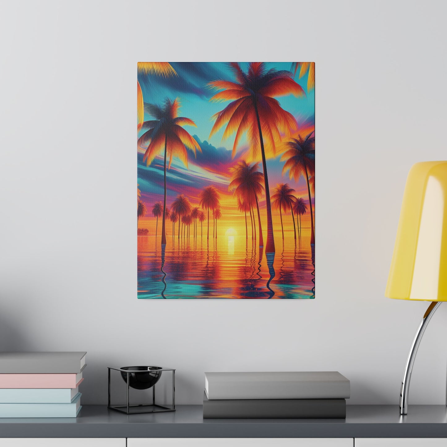 8235F - Miami Beach Sunset Painting Print | Miami | Beach | Sunset | Poster | Home Decor | Wall Art | Canvas