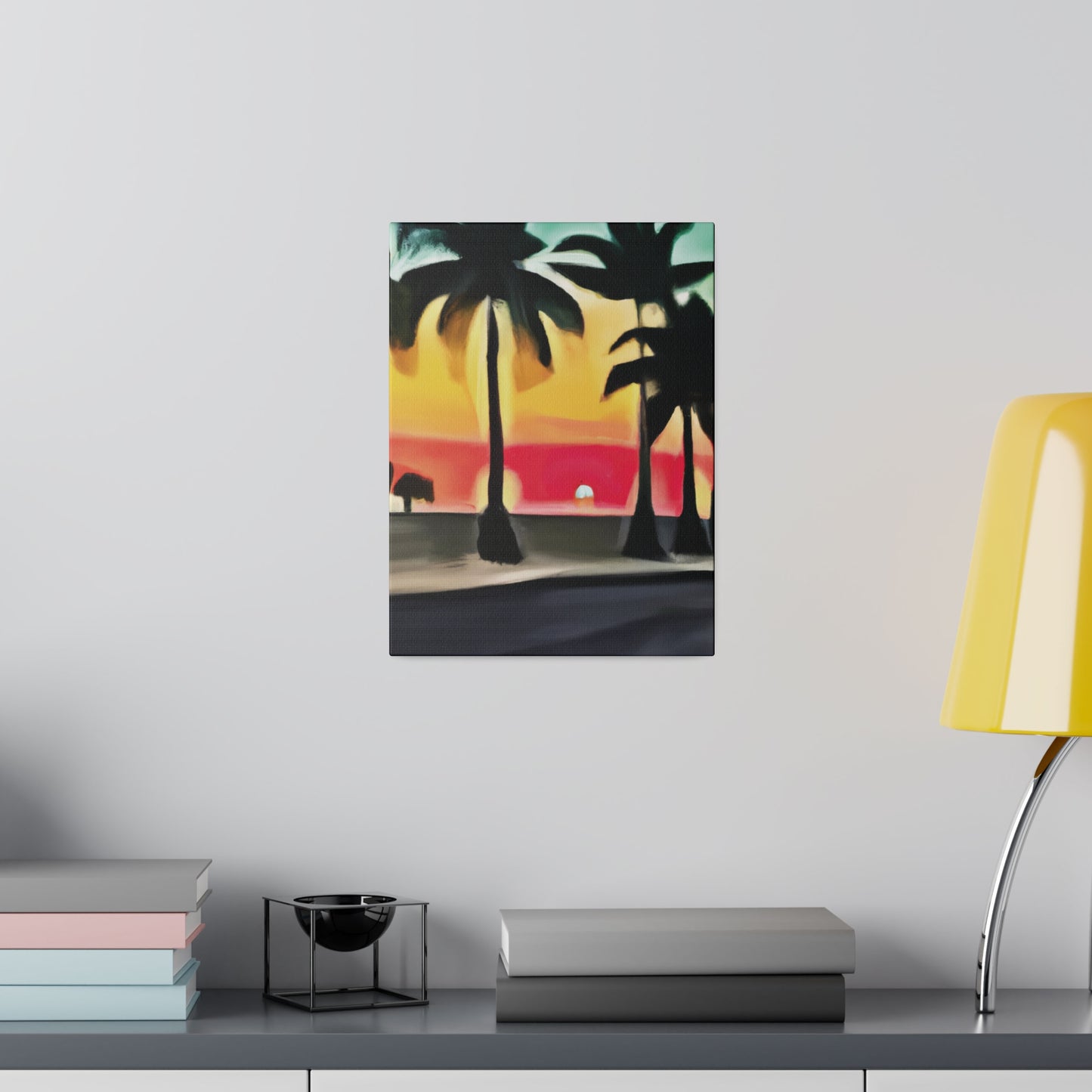 6057U - Miami Beach Sunset Painting Print | Miami | Beach | Sunset | Poster | Home Decor | Wall Art | Canvas