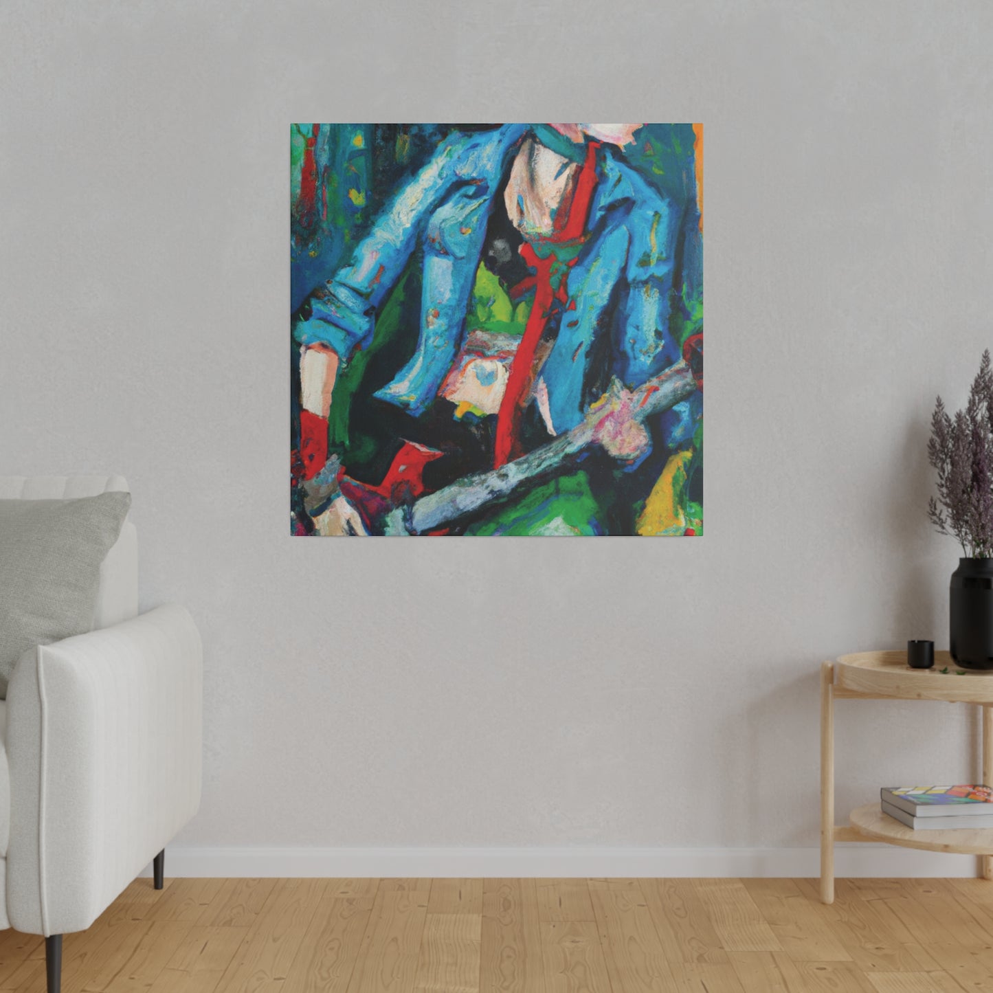 6775F - Rockstar Oil Painting Style Print | Poster | Home Decor | Wall Art | Music Art | Canvas