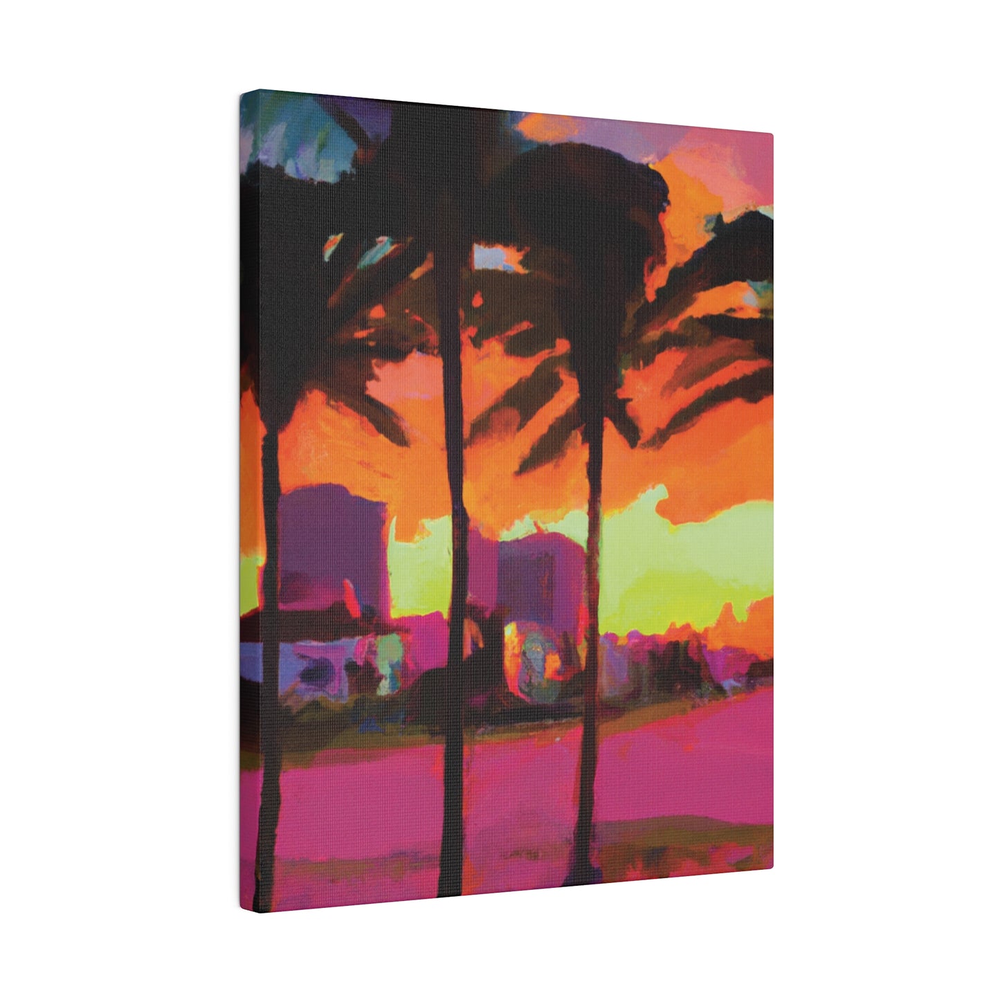 4596G - Miami Beach Sunset Painting Print | Miami | Beach | Sunset | Poster | Home Decor | Wall Art | Canvas