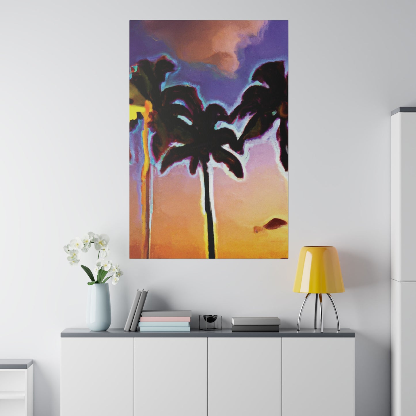 9603V - Miami Beach Sunset Painting Print | Miami | Beach | Sunset | Poster | Home Decor | Wall Art | Canvas